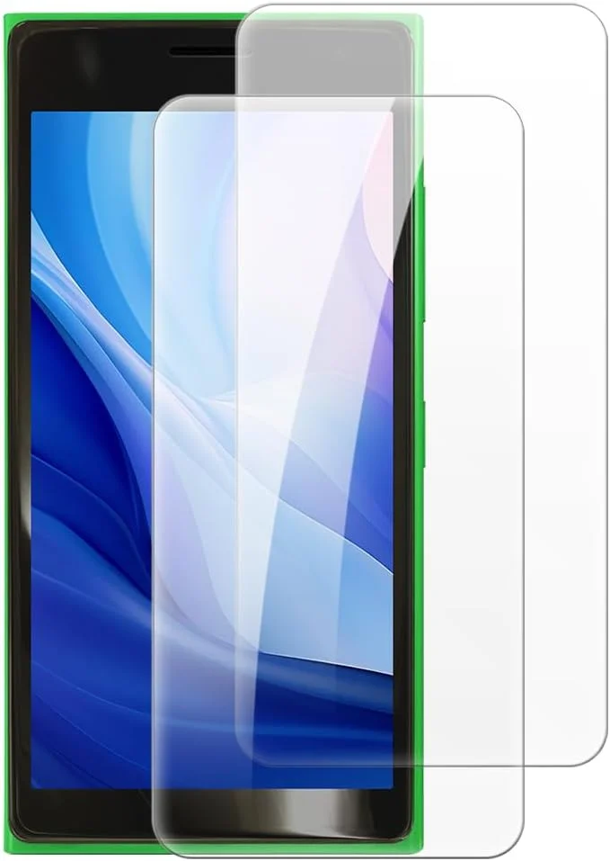 محافظ صفحه نمایش شیشه ای حرارت دیده شانتایم [2 عددی] سازگار با نوکیا لومیا 735 (4.7 اینچ)، شفاف HD ضد خش بدون حباب و سازگار با قاب