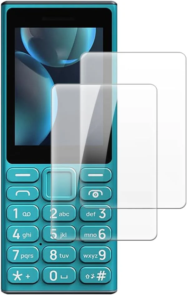 شاین تایم [بسته 2 عددی] محافظ صفحه نمایش شیشه ای حرارت دیده سازگار با نوکیا 108 4G 2024 (2.4 اینچ)، شفافیت HD، ضد خش، بدون حباب، سازگار با قاب