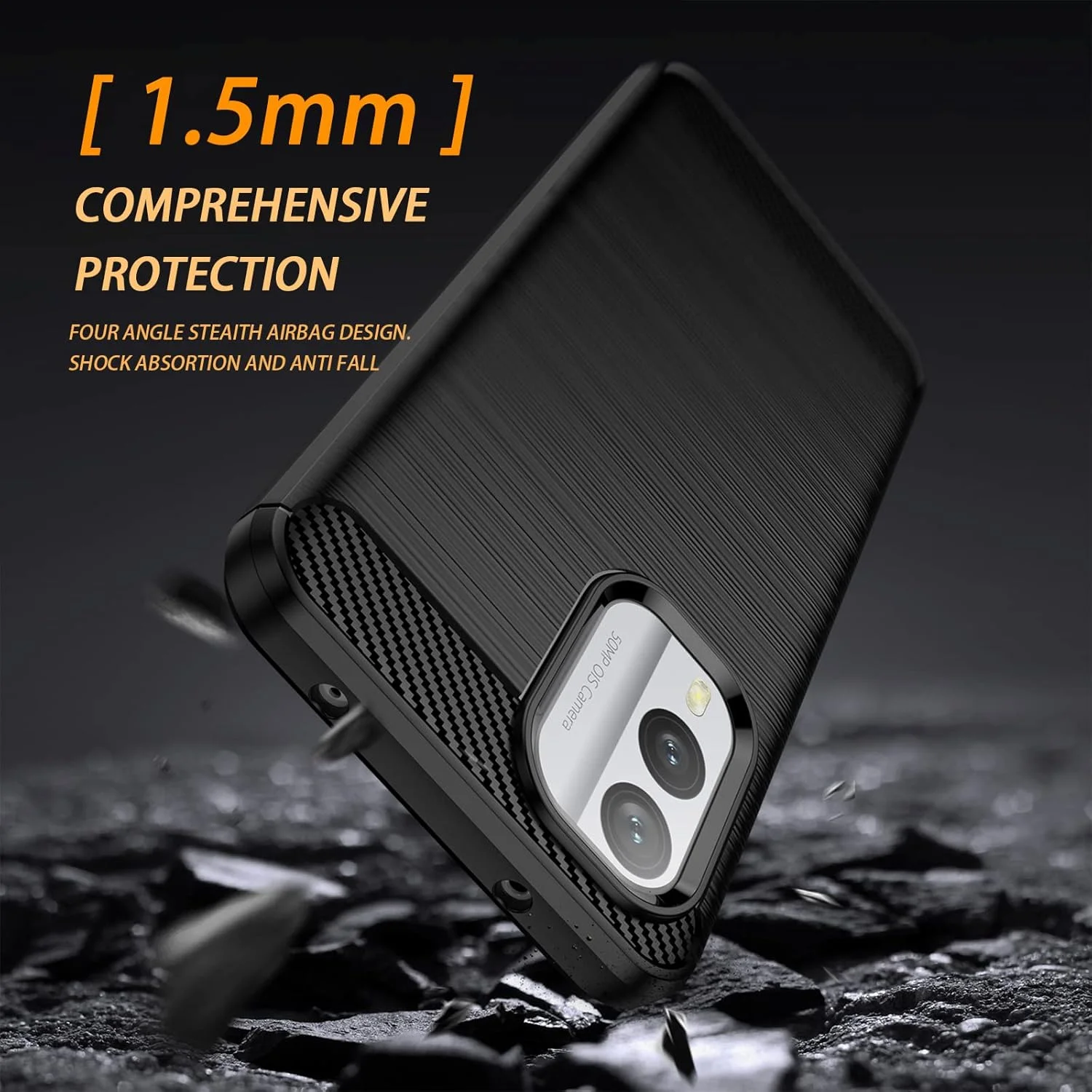 کاور SCL برای گوشی نوکیا X30 5G به همراه محافظ صفحه نمایش، محافظ صفحه نمایش شیشه ای حرارت دیده نوکیا X30 5G [دو عدد] + کاور محافظ TPU ضد خش و ضد اثر انگشت