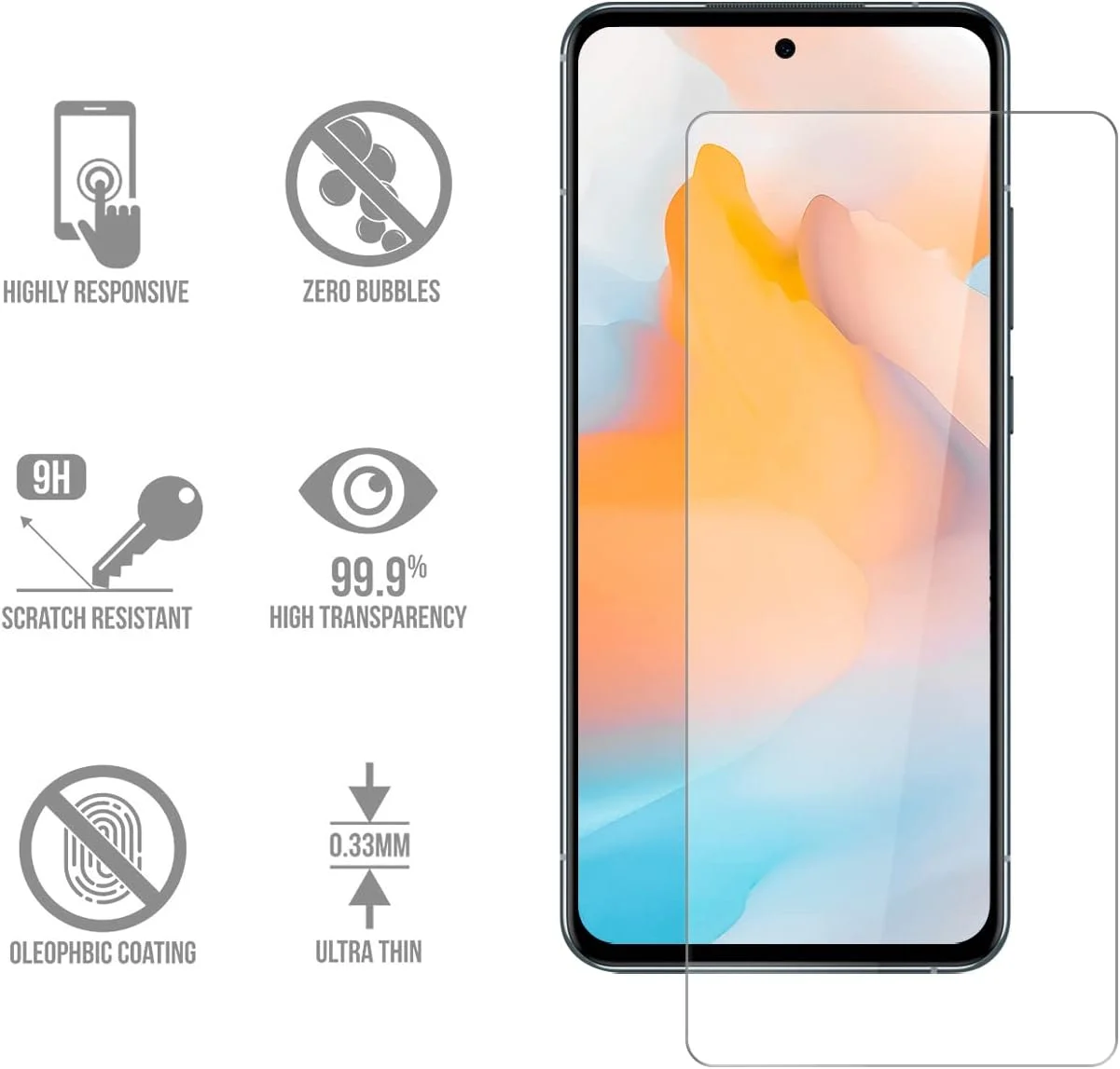 کاور SCL برای گوشی نوکیا X30 5G به همراه محافظ صفحه نمایش، محافظ صفحه نمایش شیشه ای حرارت دیده نوکیا X30 5G [دو عدد] + کاور محافظ TPU ضد خش و ضد اثر انگشت