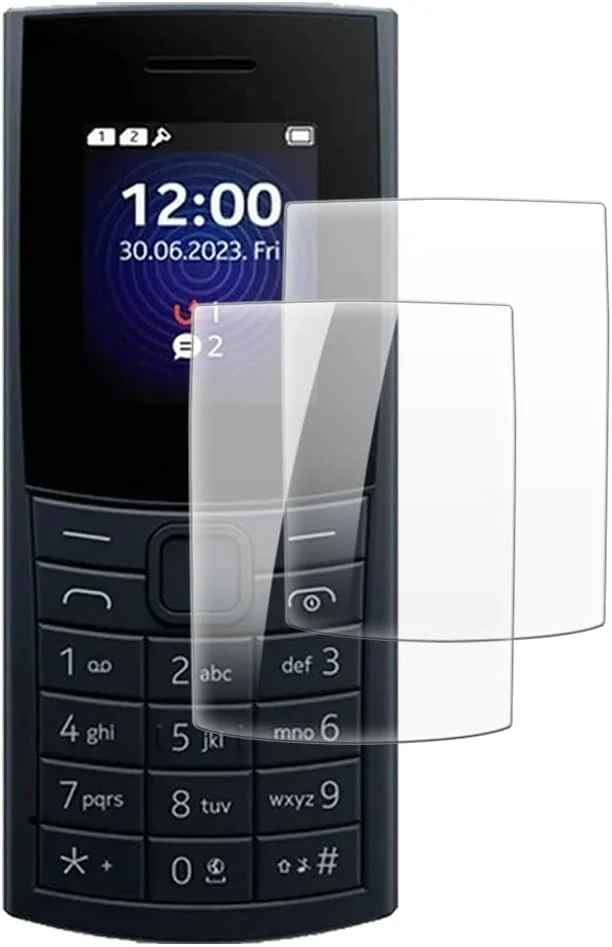 محافظ صفحه نمایش شیشه ای حرارت دیده شانتایم [2 عددی] سازگار با نوکیا 110 4G 2024 هند (1.8 اینچ)، شفاف HD ضد خش بدون حباب، سازگار با قاب