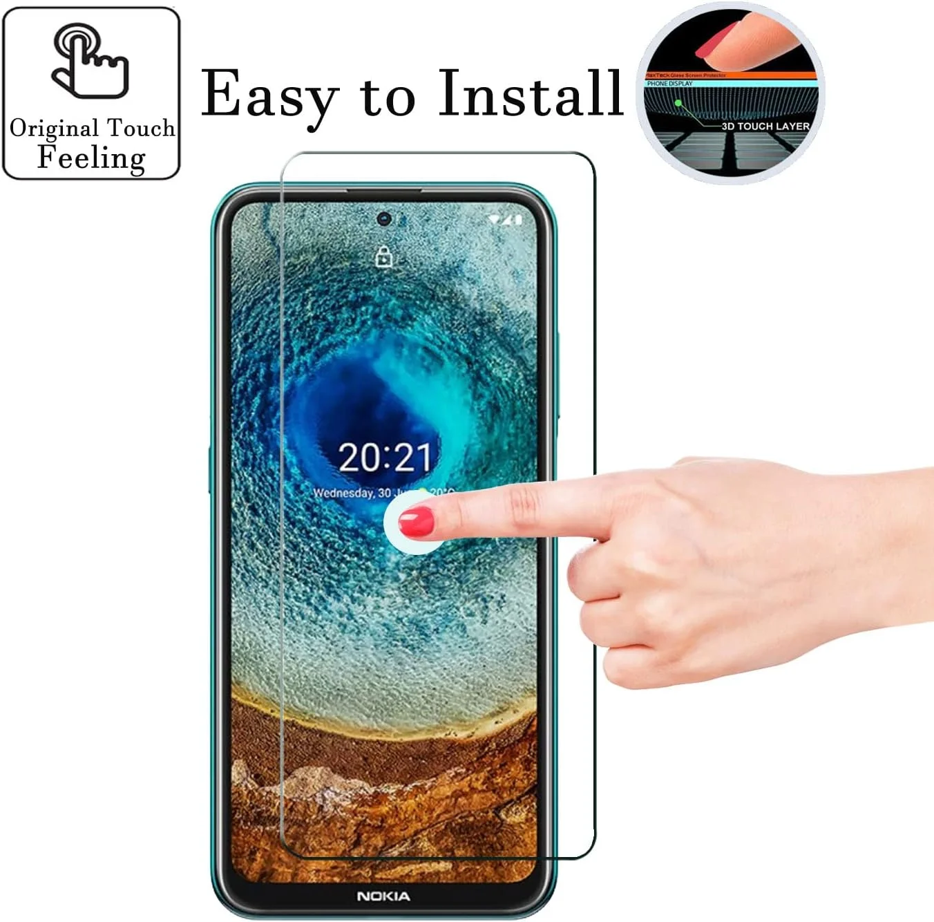 محافظ صفحه نمایش SALMERB نوکیا X10 (بسته 3 عددی)، فیلم شیشه ای حرارت دیده 9H برای نوکیا X10 ضد خش، ضد اثر انگشت، محافظ صفحه نمایش شیشه ای بدون حباب، فوق العاده شفاف 99.99% محافظ صفحه نمایش SALMERB نوکیا X10 (بسته 3 عددی)، فیلم شیشه ای حرارت دیده 9H برای نوکیا X10 ضد خش، ضد اثر انگشت، محافظ صفحه نمایش شیشه ای بدون حباب، فوق العاده شفاف 99.99%