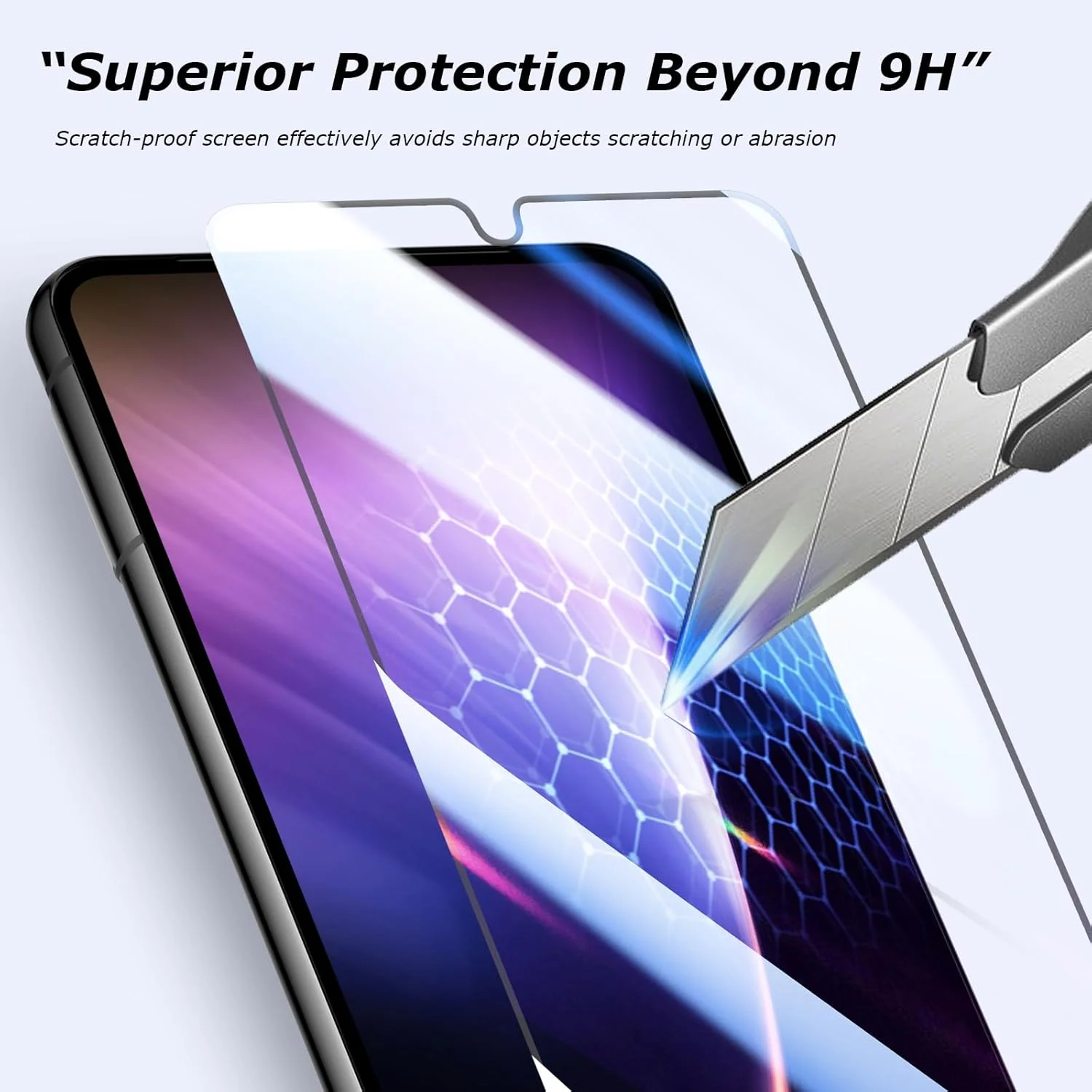 محافظ صفحه نمایش SCL سازگار با محافظ صفحه نمایش نوکیا G22، فیلم شیشه ای حرارت دیده نوکیا G22 [بسته 3 عددی]، [نصب آسان، سازگار با قاب، بدون حباب، سختی 9H]