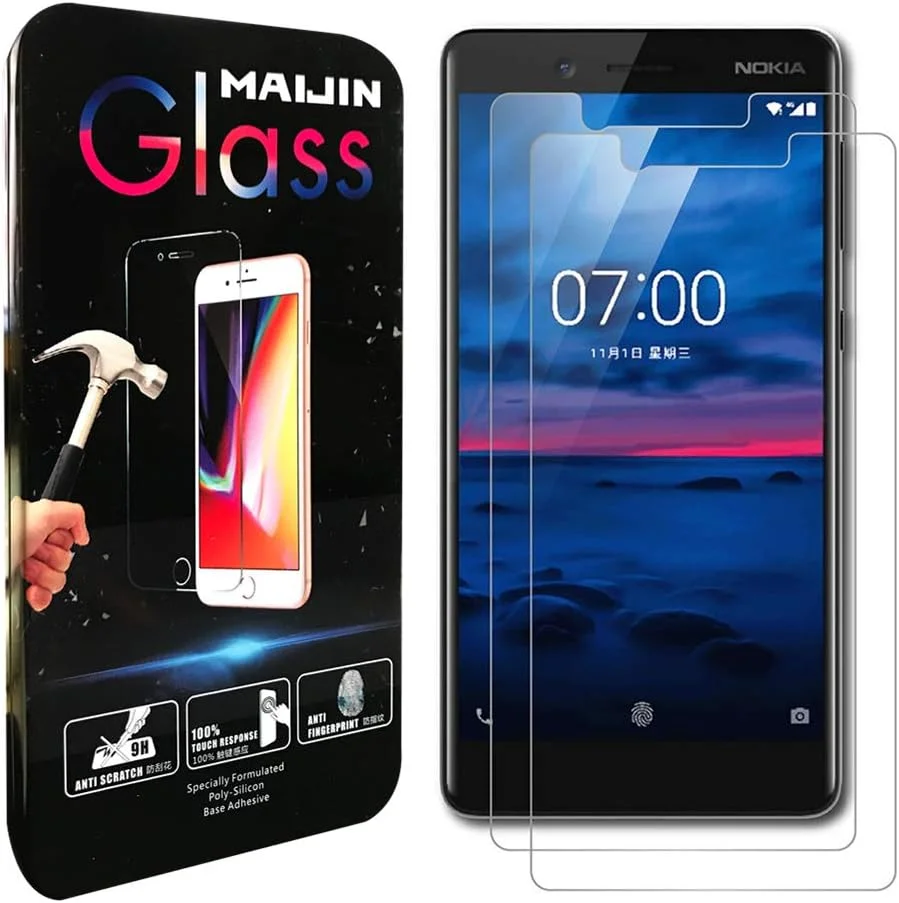 محافظ صفحه نمایش شیشه ای سازگار با نوکیا 7 (2 عدد) فیلم شیشه ای حرارت دیده با سختی 9H برای نوکیا 7 محافظ صفحه نمایش شیشه ای سازگار با نوکیا 7 (2 عدد) فیلم شیشه ای حرارت دیده با سختی 9H برای نوکیا 7