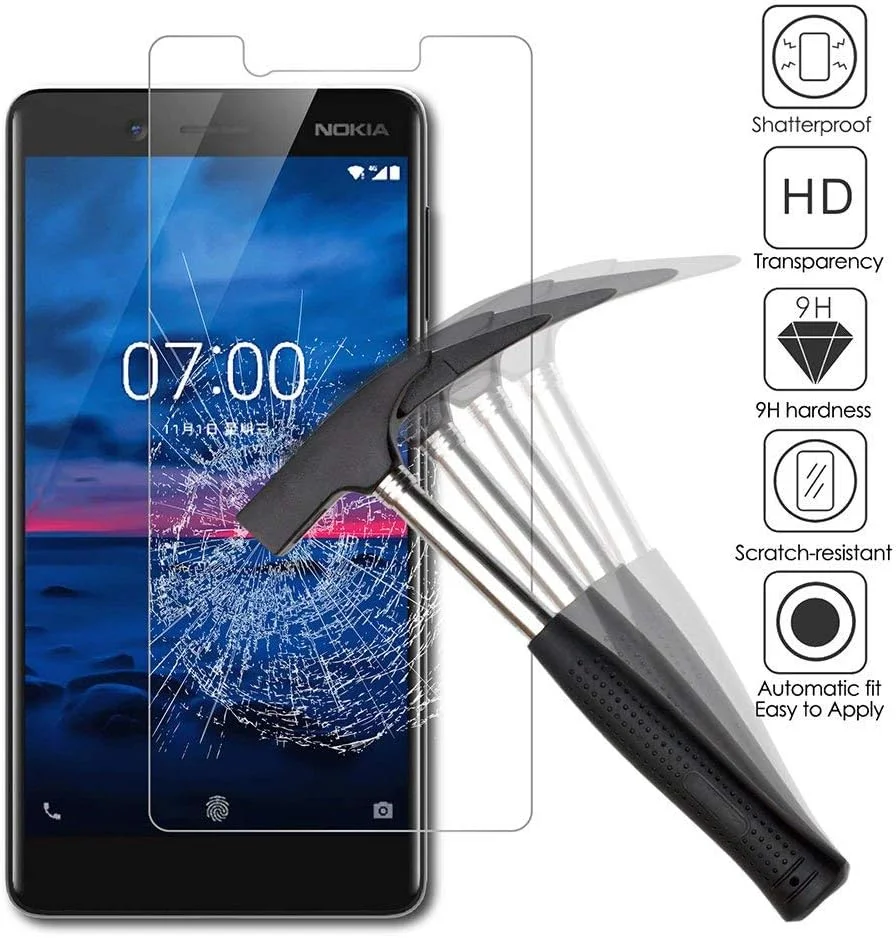 محافظ صفحه نمایش شیشه ای سازگار با نوکیا 7 (2 عدد) فیلم شیشه ای حرارت دیده با سختی 9H برای نوکیا 7 محافظ صفحه نمایش شیشه ای سازگار با نوکیا 7 (2 عدد) فیلم شیشه ای حرارت دیده با سختی 9H برای نوکیا 7