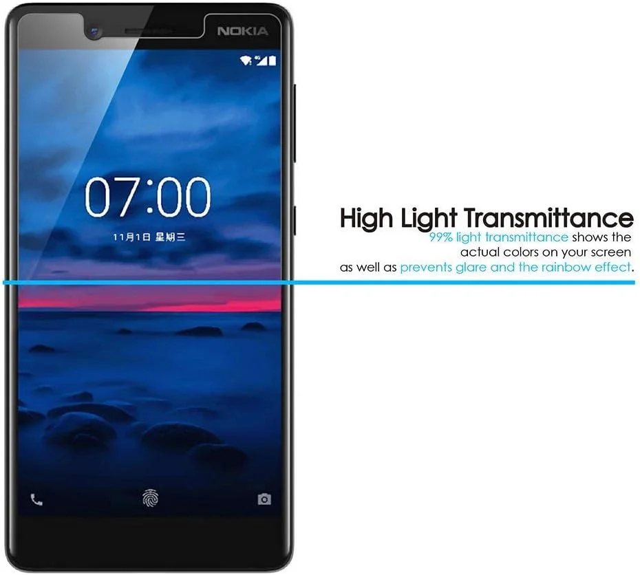 محافظ صفحه نمایش شیشه ای سازگار با نوکیا 7 (2 عدد) فیلم شیشه ای حرارت دیده با سختی 9H برای نوکیا 7 محافظ صفحه نمایش شیشه ای سازگار با نوکیا 7 (2 عدد) فیلم شیشه ای حرارت دیده با سختی 9H برای نوکیا 7