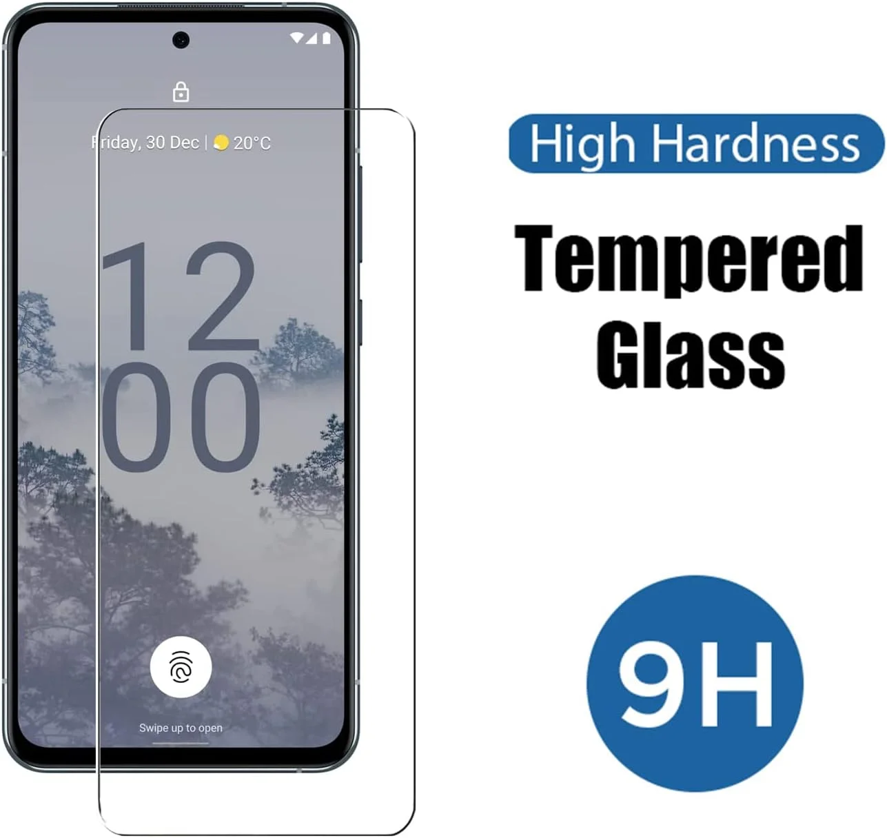[بسته 3 عددی] محافظ صفحه نمایش شیشه ای حرارت دیده ZMONE برای نوکیا X30 5G، سختی 9H، وضوح بالا، ضد خش، بدون حباب، ضد اثر انگشت