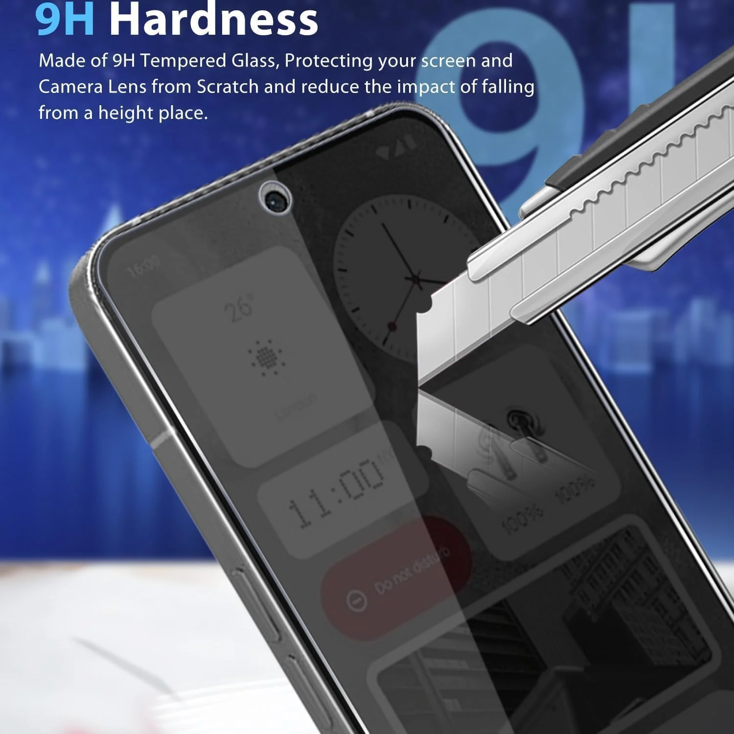 محافظ صفحه نمایش شیشه ای حریم خصوصی Zuooiec [بسته 2 عددی] برای Nohting Phone 3a Pro (2025)، نصب آسان، فوق العاده شفاف، حساس به لمس، ضد جاسوسی