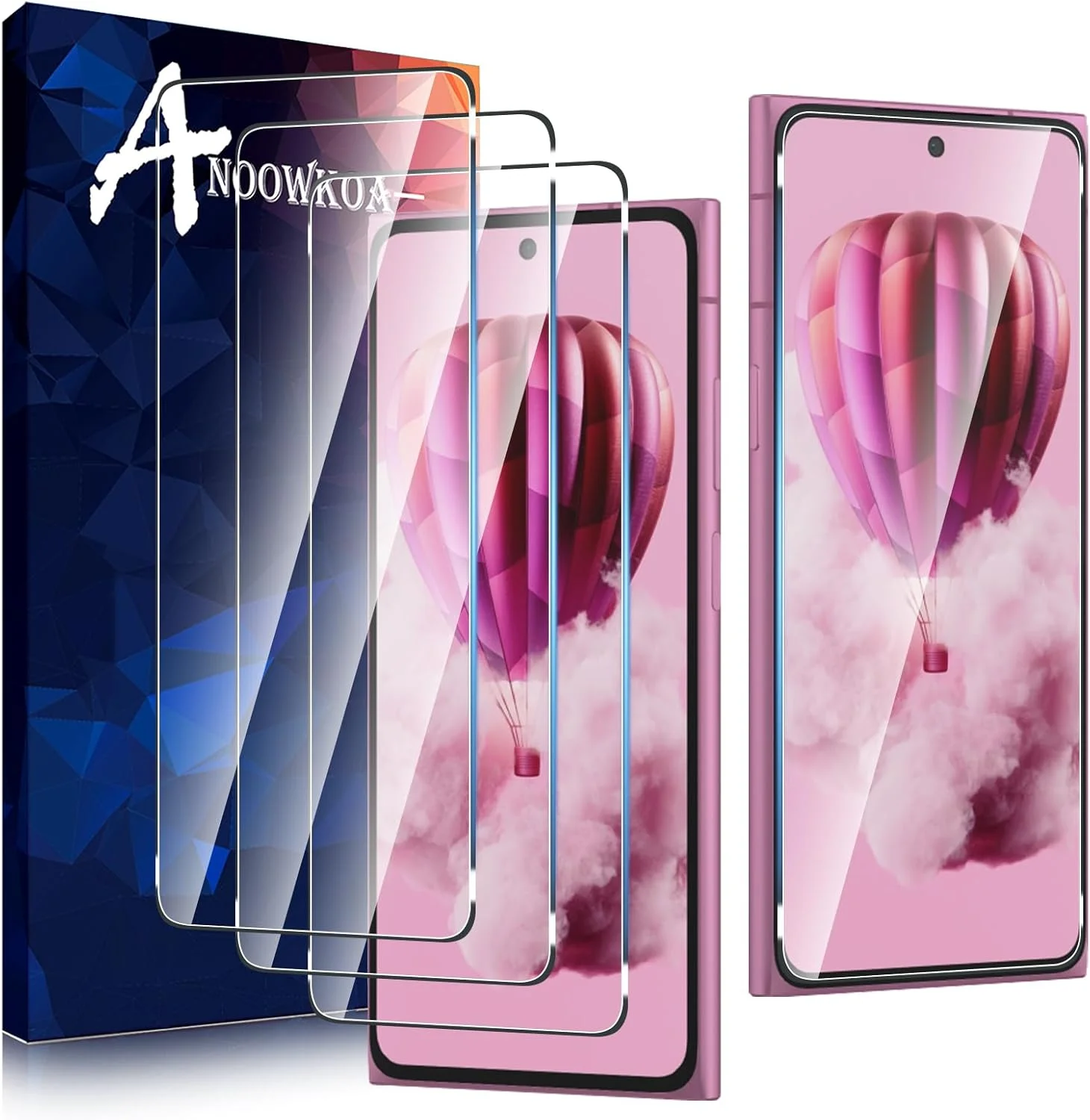محافظ صفحه نمایش شیشه ای حرارت دیده آنووکوا نوکیا HMD Skyline، محافظ تلفن همراه فوق العاده مقاوم در برابر خراش برای تمام صفحه، 3 عدد