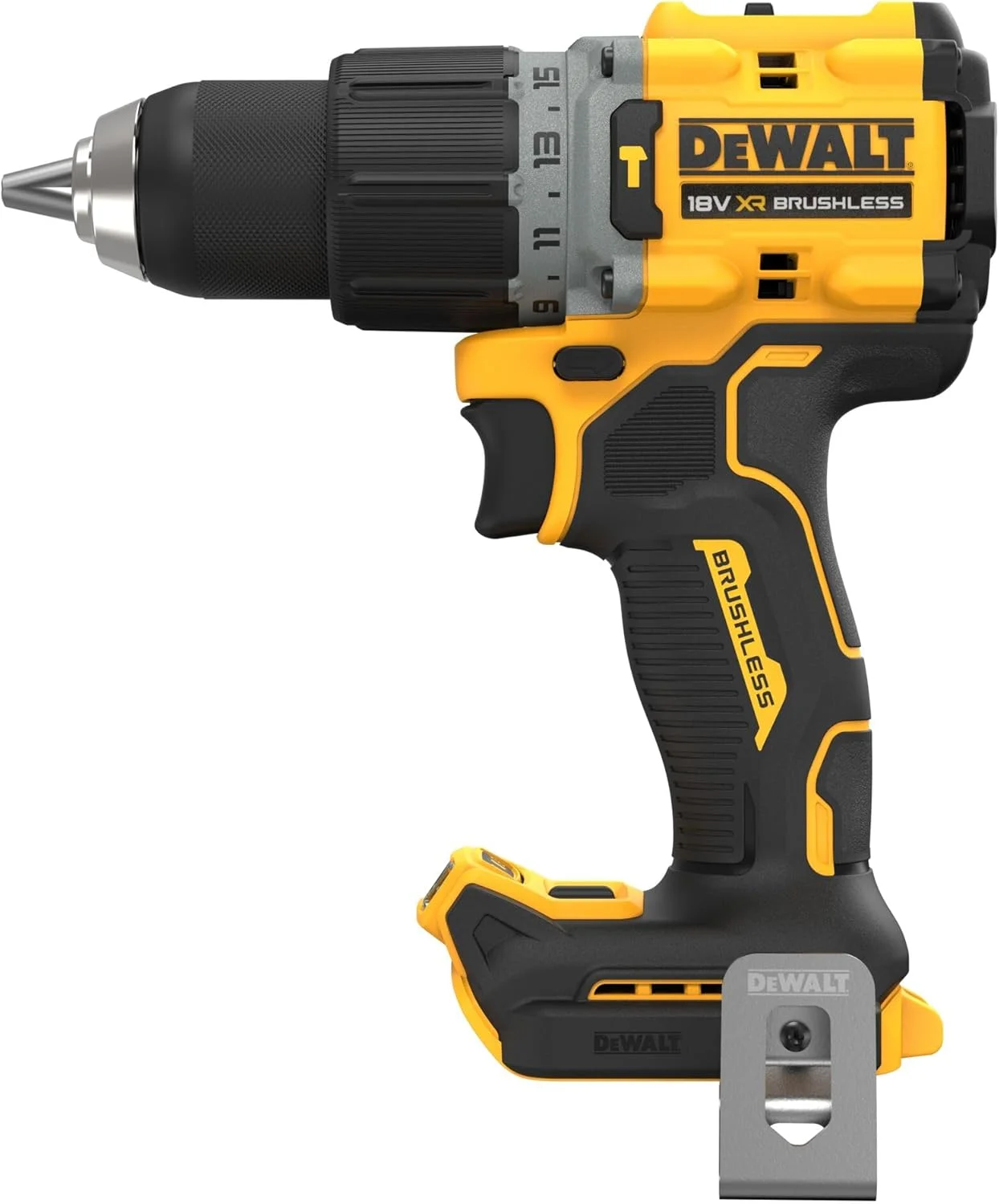 دریل چکشی شارژی براشلس 18 ولت Dewalt DCD805NT-XJ - فقط بدنه