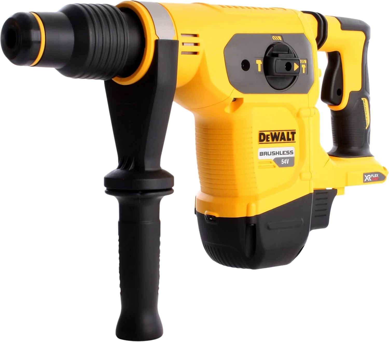 چکش چرخشی SDS-Max دیوالت مدل DCH481N XR Flex Volt، 54 ولت، زرد/مشکی، مجموعه 3 عددی