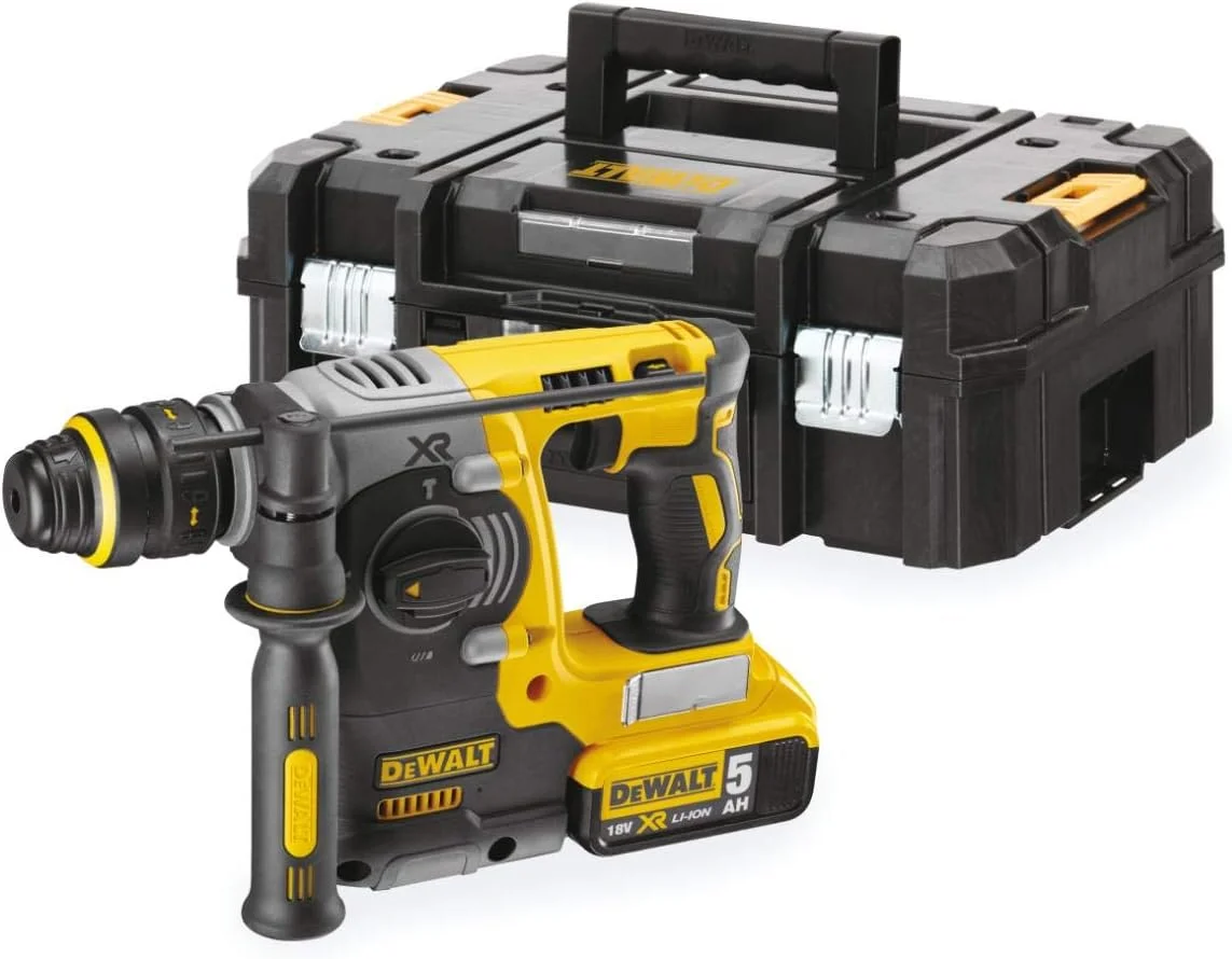 چکش ترکیبی شارژی 18 ولت Dewalt، 5 آمپر ساعت لیتیوم-یون، DCH274P2T QW چکش ترکیبی شارژی 18 ولت Dewalt، 5 آمپر ساعت لیتیوم-یون، DCH274P2T QW
