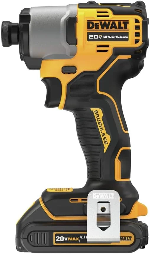 دریل پیچ گوشتی ضربه ای شارژی 20 ولت Dewalt DCF840C2 MAX براشلس لیتیوم-یون 1/4 اینچ با 2 باتری (1.5 آمپر ساعت) دریل پیچ گوشتی ضربه ای شارژی 20 ولت Dewalt DCF840C2 MAX براشلس لیتیوم-یون 1/4 اینچ با 2 باتری (1.5 آمپر ساعت)