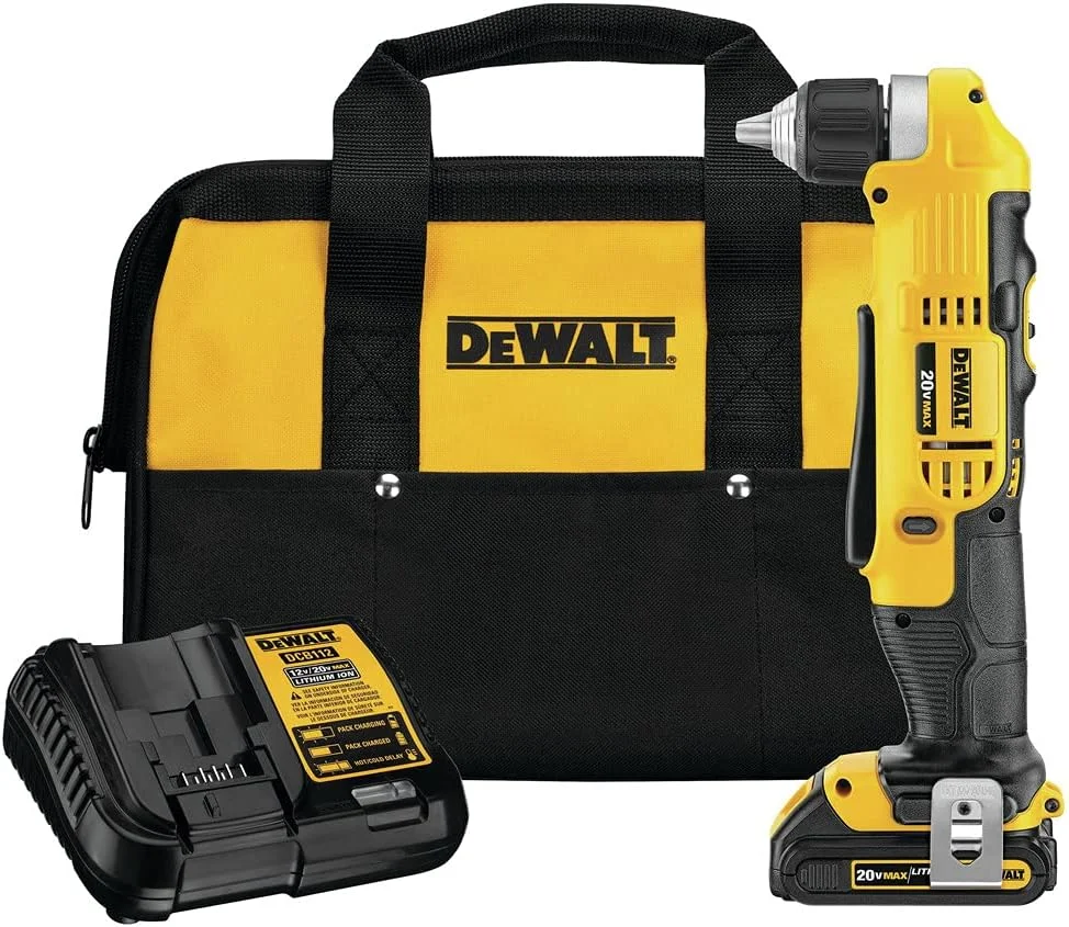 دریل/پیچ گوشتی شارژی زاویه راست 20 ولت مکس DEWALT مدل DCD740C1