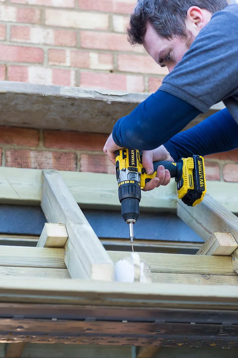 دریل چکشی شارژی 18 ولت لیتیوم-یون استنلی مدل STDC18LHBK-B5