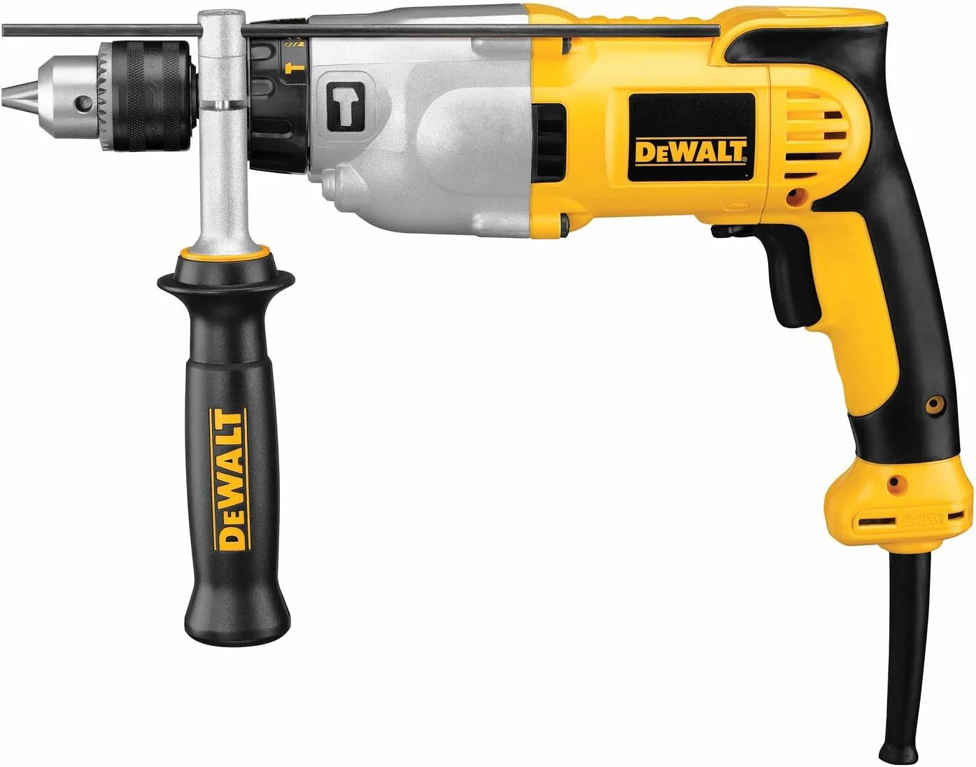 دریل چکشی DEWALT، 1/2 اینچ، 10 آمپر، دسته تپانچه ای (DWD520K)