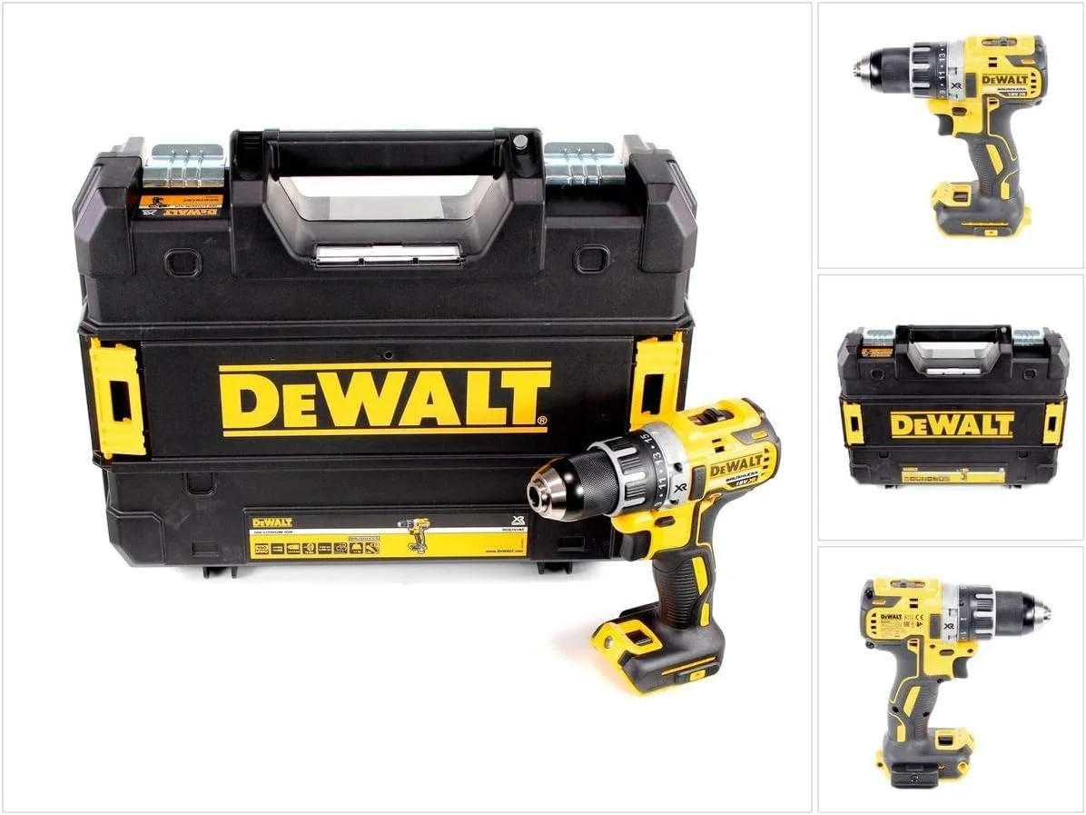 دریل پیچ گوشتی شارژی DeWalt (18 ولت، با گیربکس تمام فلزی دو سرعته، چراغ کار LED، دارای 15 حالت گشتاور برای استفاده طولانی مدت، تحویل بدون باتری و شارژر) مدل DCD791NT