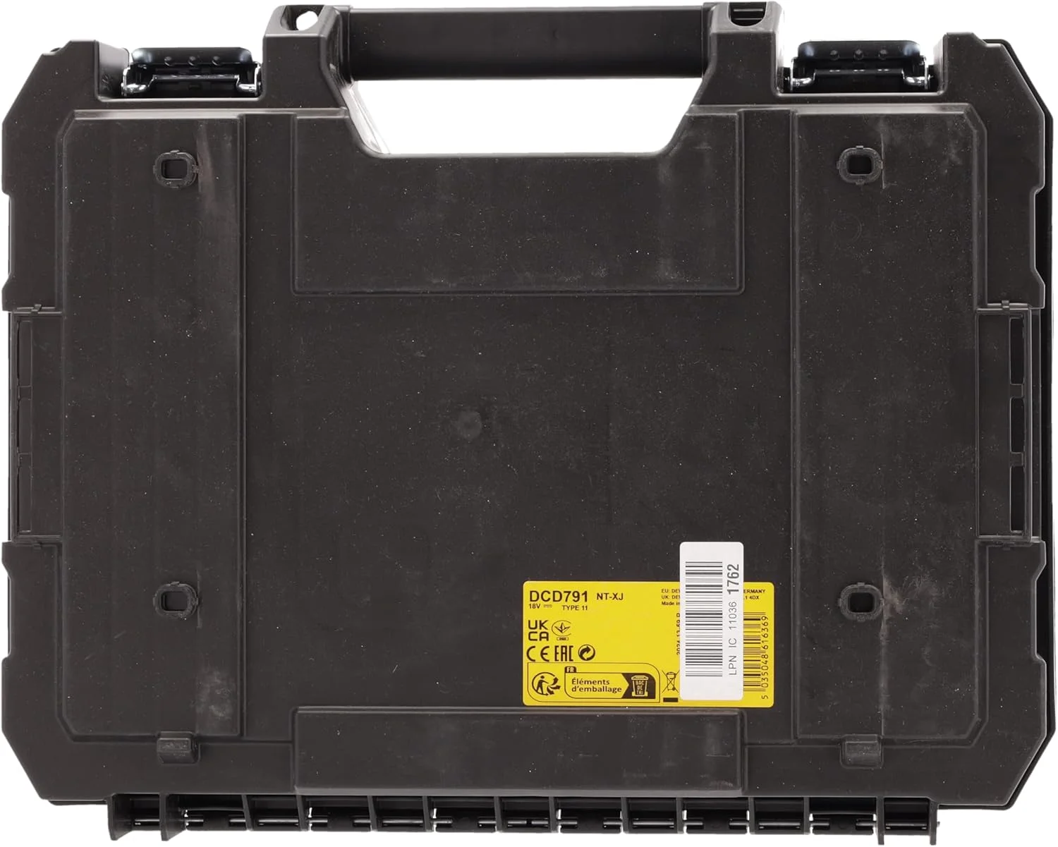 دریل پیچ گوشتی شارژی DeWalt (18 ولت، با گیربکس تمام فلزی دو سرعته، چراغ کار LED، دارای 15 حالت گشتاور برای استفاده طولانی مدت، تحویل بدون باتری و شارژر) مدل DCD791NT