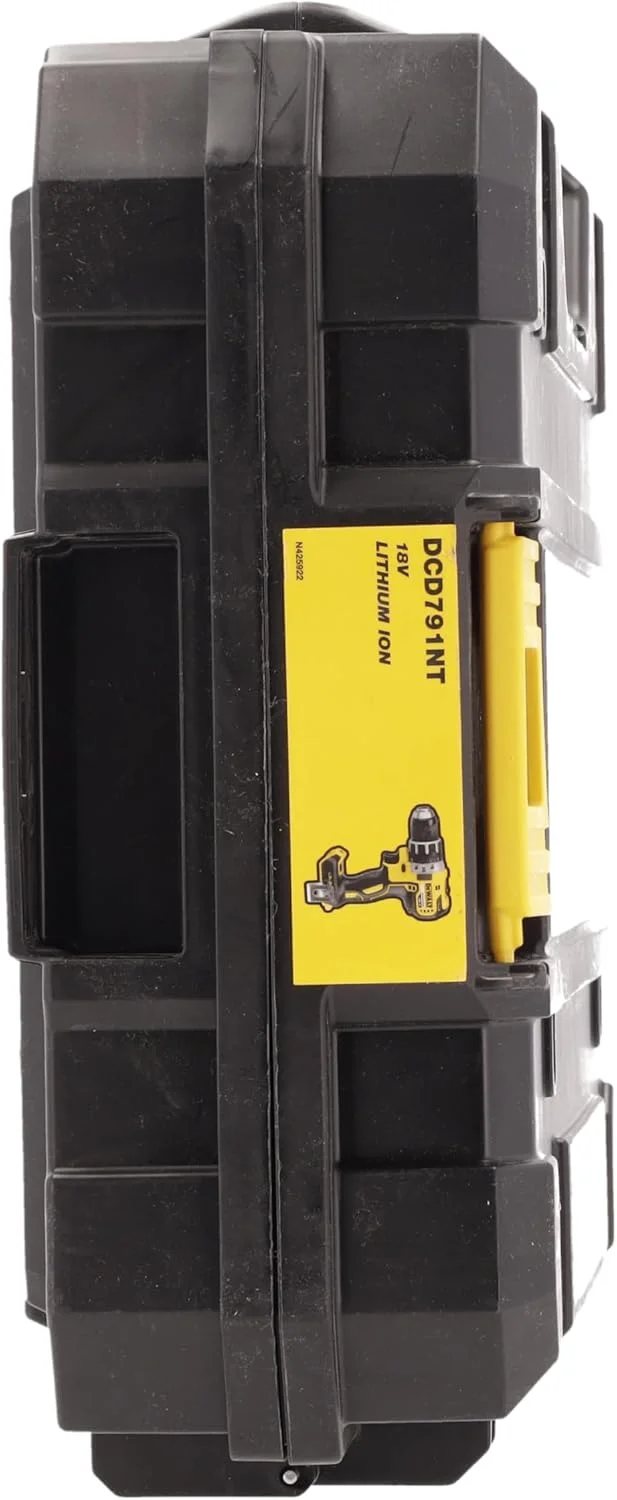 دریل پیچ گوشتی شارژی DeWalt (18 ولت، با گیربکس تمام فلزی دو سرعته، چراغ کار LED، دارای 15 حالت گشتاور برای استفاده طولانی مدت، تحویل بدون باتری و شارژر) مدل DCD791NT