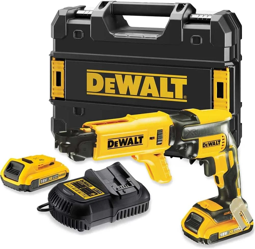 دریل پیچ گوشتی drywall خشابی 18 ولت XR Li-Ion Dewalt، زرد/مشکی، Dcf620D2K-Gb