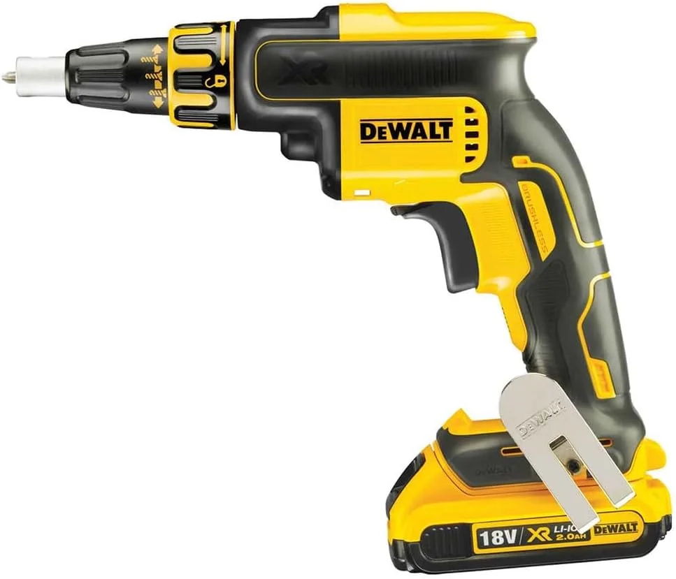 دریل پیچ گوشتی drywall خشابی 18 ولت XR Li-Ion Dewalt، زرد/مشکی، Dcf620D2K-Gb دریل پیچ گوشتی drywall خشابی 18 ولت XR Li-Ion Dewalt، زرد/مشکی، Dcf620D2K-Gb