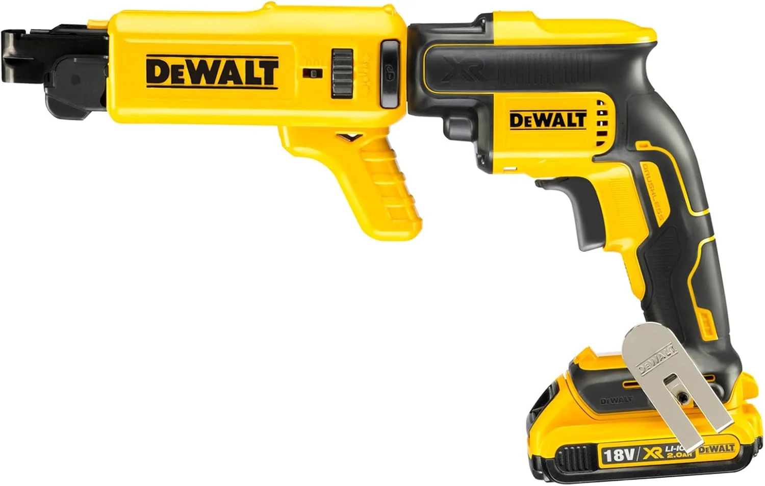 دریل پیچ گوشتی drywall خشابی 18 ولت XR Li-Ion Dewalt، زرد/مشکی، Dcf620D2K-Gb دریل پیچ گوشتی drywall خشابی 18 ولت XR Li-Ion Dewalt، زرد/مشکی، Dcf620D2K-Gb