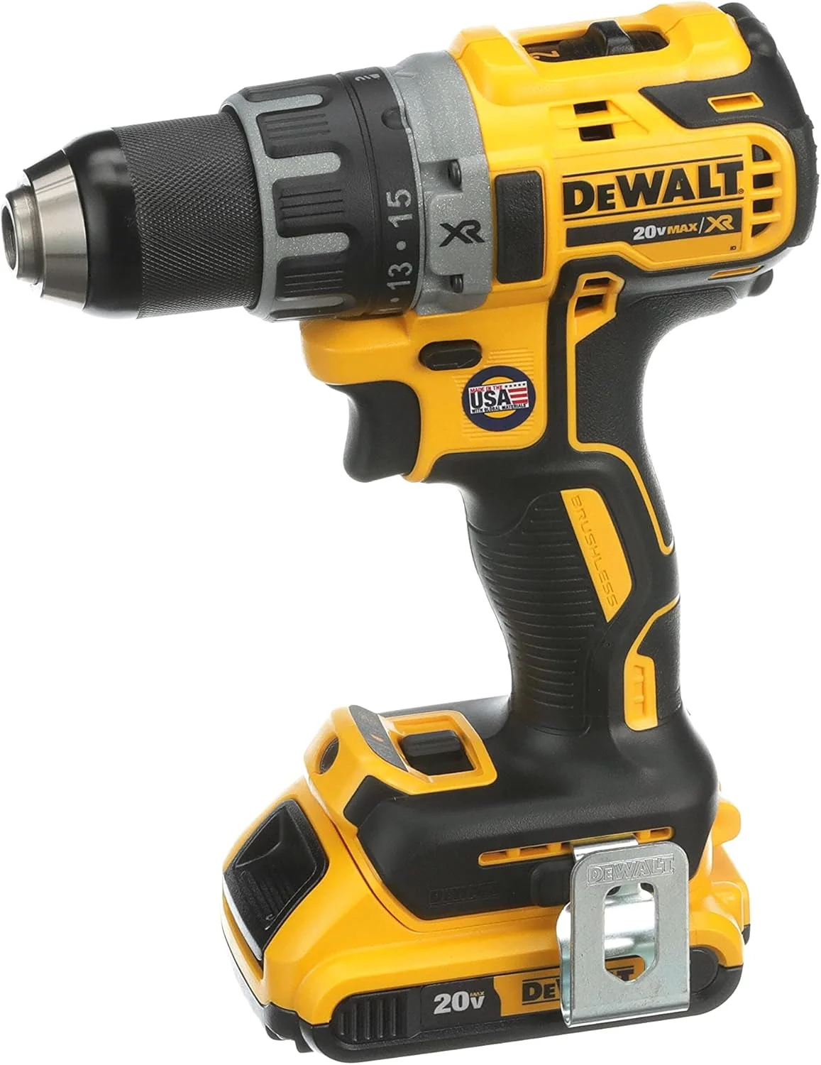 دریل پیچ گوشتی شارژی براشلس فشرده دیوالت، زرد/مشکی، مدل Dcd791D2-Gb