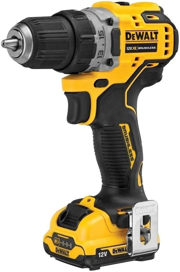 دریل پیچ گوشتی شارژی DeWALT DCD701D2-QW 1500 دور در دقیقه مشکی، زرد