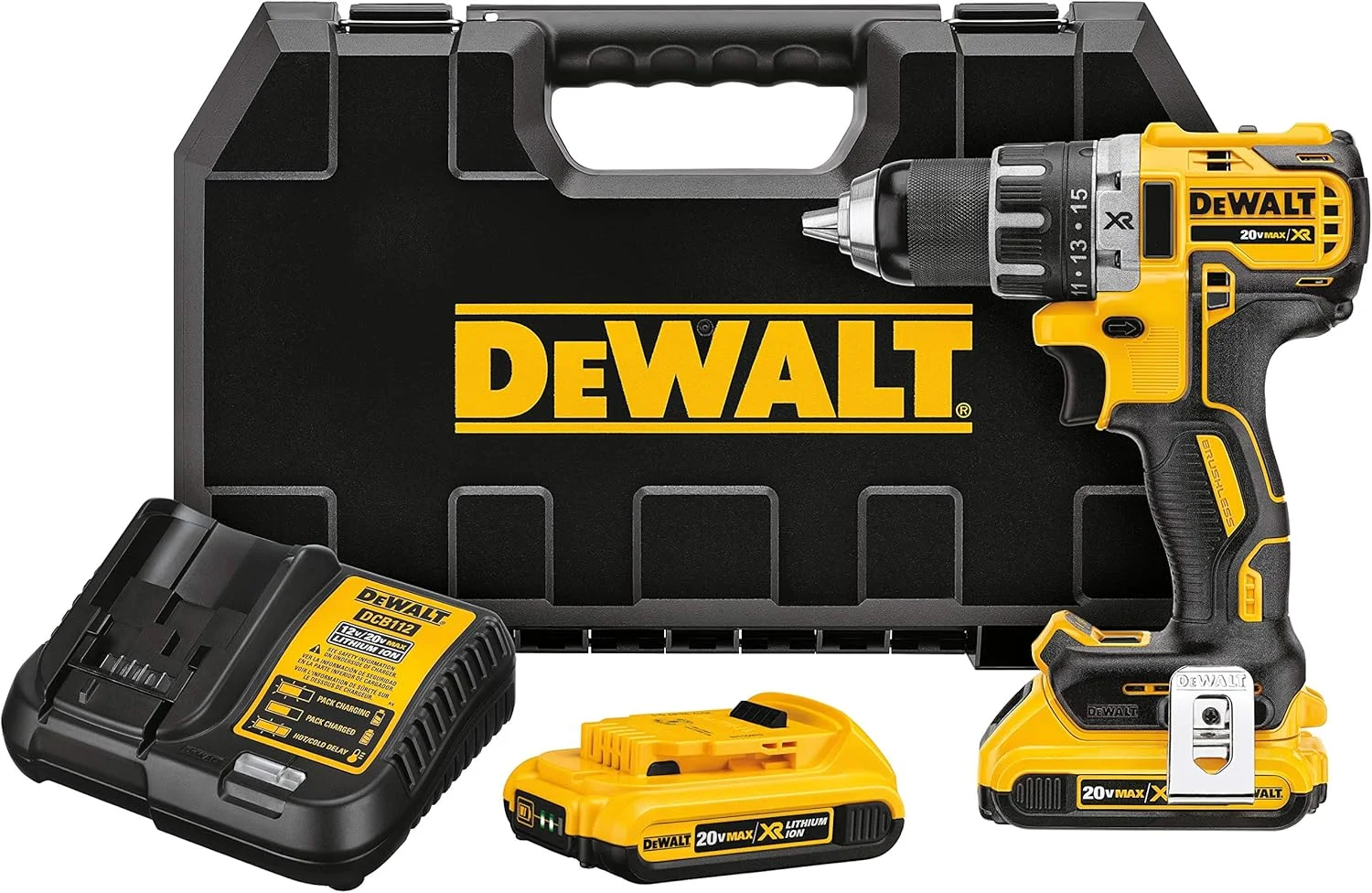 دریل پیچ گوشتی شارژی براشلس فشرده دیوالت، زرد/مشکی، مدل Dcd791D2-Gb دریل پیچ گوشتی شارژی براشلس فشرده دیوالت، زرد/مشکی، مدل Dcd791D2-Gb