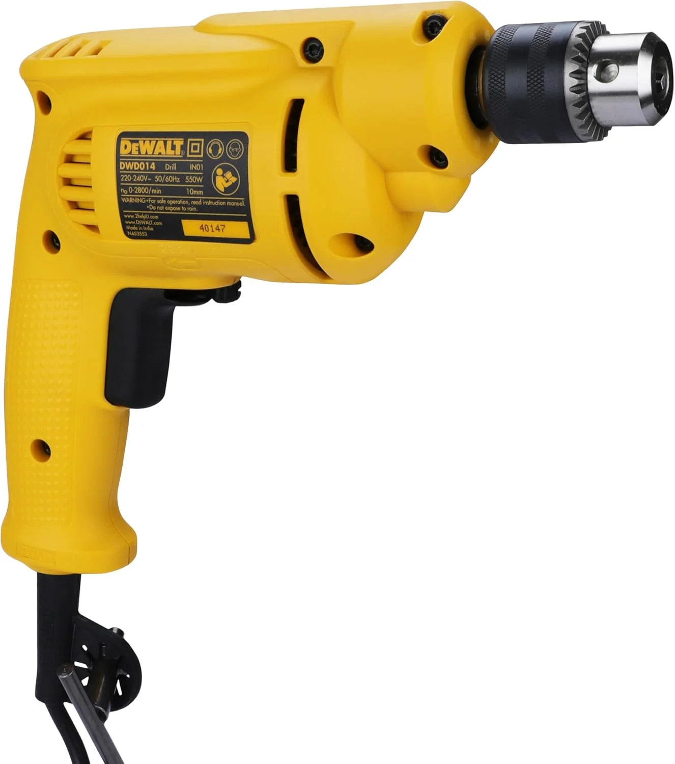 دریل چکشی 10 میلی متری 550 وات Dewalt DWD014 - 220 ولت (دوشاخه هندی) دریل چکشی 10 میلی متری 550 وات Dewalt DWD014 - 220 ولت (دوشاخه هندی)