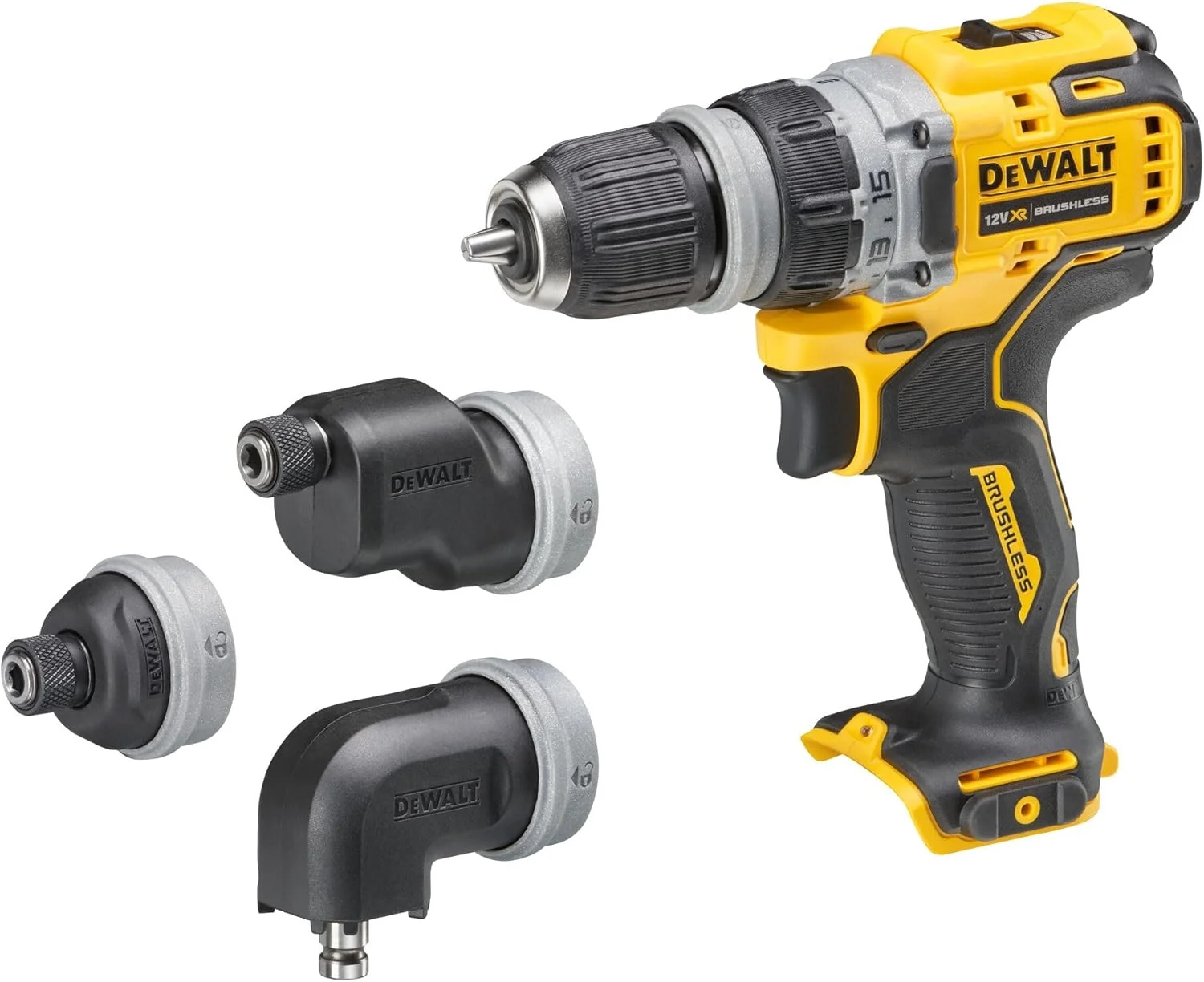 دریل پیچ گوشتی شارژی 12 ولت DEWALT DCD703NT-XJ - بدنه خالی، 2 سرعته، براشلس، 15 حالت کلاچ، قابل حمل، چند منظوره دریل پیچ گوشتی شارژی 12 ولت DEWALT DCD703NT-XJ - بدنه خالی، 2 سرعته، براشلس، 15 حالت کلاچ، قابل حمل، چند منظوره