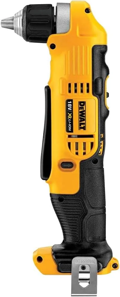 دریل زاویه ای دو سرعته شارژی 18 ولت DeWalt DCD740N-XJ XR لیتیوم-یون (فقط بدنه)، زرد/مشکی، 4.57 سانتی متر * 12.52 سانتی متر * 2.99 سانتی متر