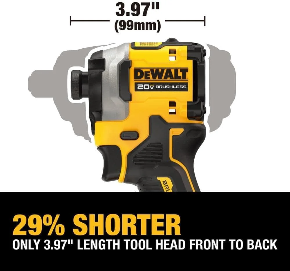 دریل پیچ گوشتی ضربه ای شارژی 20 ولت Dewalt DCF850P1 ATOMIC، براشلس، لیتیوم-یون، 1/4 اینچ، 3 سرعته (5 آمپر ساعت) دریل پیچ گوشتی ضربه ای شارژی 20 ولت Dewalt DCF850P1 ATOMIC، براشلس، لیتیوم-یون، 1/4 اینچ، 3 سرعته (5 آمپر ساعت)