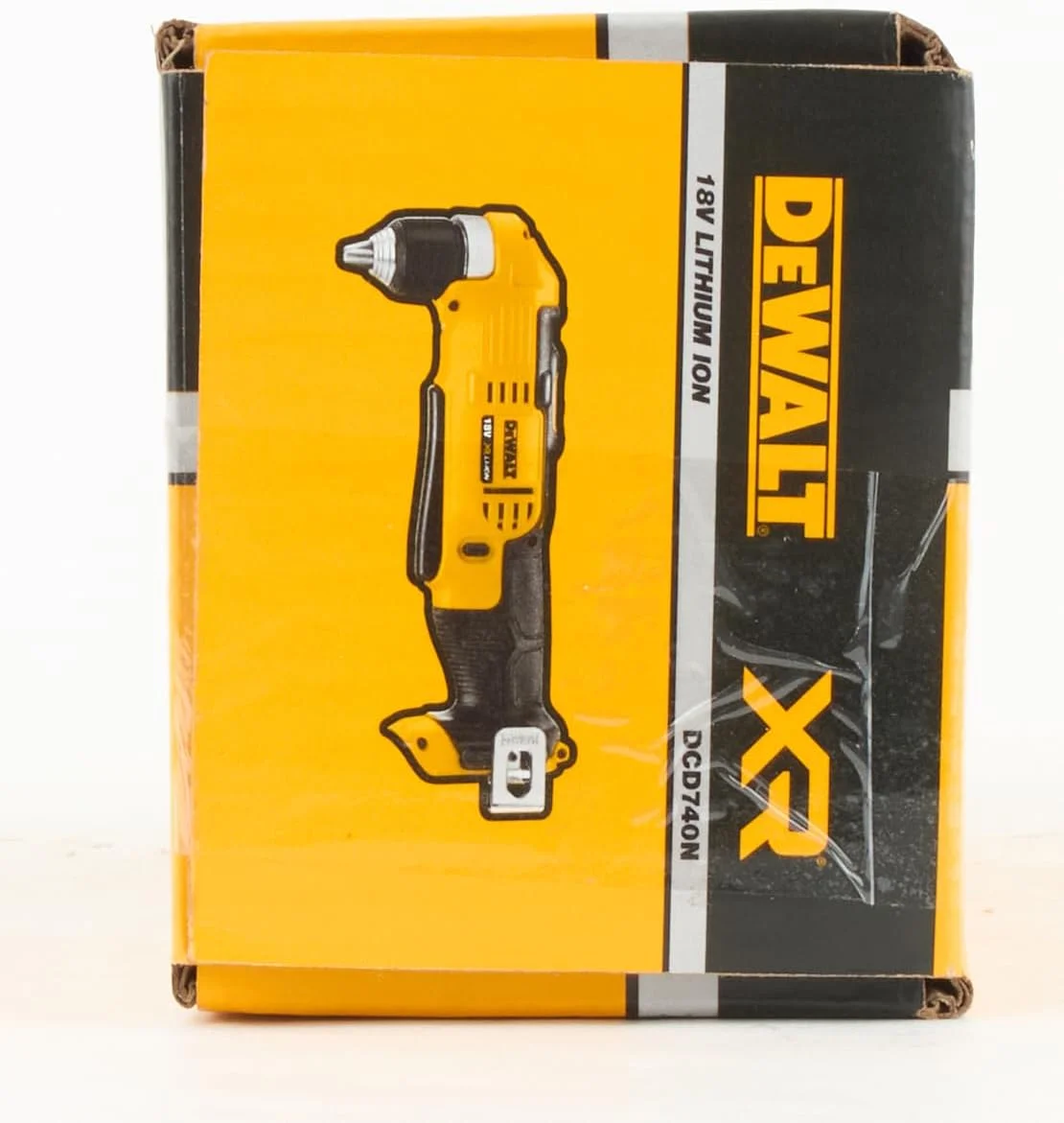 دریل زاویه ای دو سرعته شارژی 18 ولت DeWalt DCD740N-XJ XR لیتیوم-یون (فقط بدنه)، زرد/مشکی، 4.57 سانتی متر * 12.52 سانتی متر * 2.99 سانتی متر