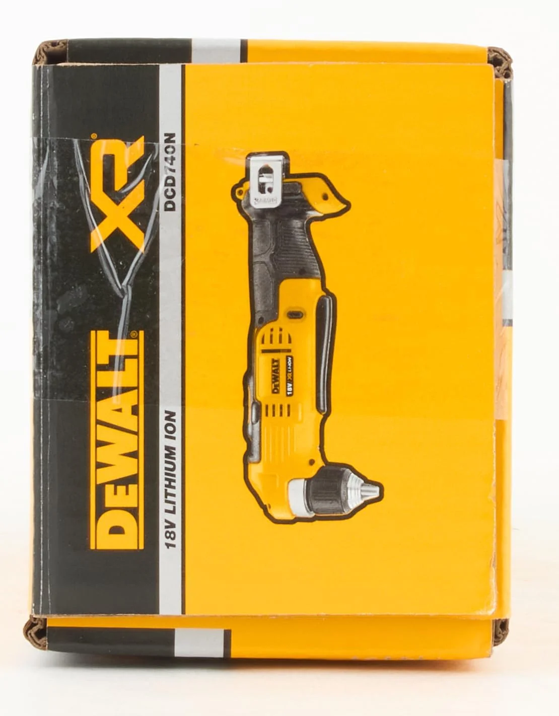 دریل زاویه ای دو سرعته شارژی 18 ولت DeWalt DCD740N-XJ XR لیتیوم-یون (فقط بدنه)، زرد/مشکی، 4.57 سانتی متر * 12.52 سانتی متر * 2.99 سانتی متر