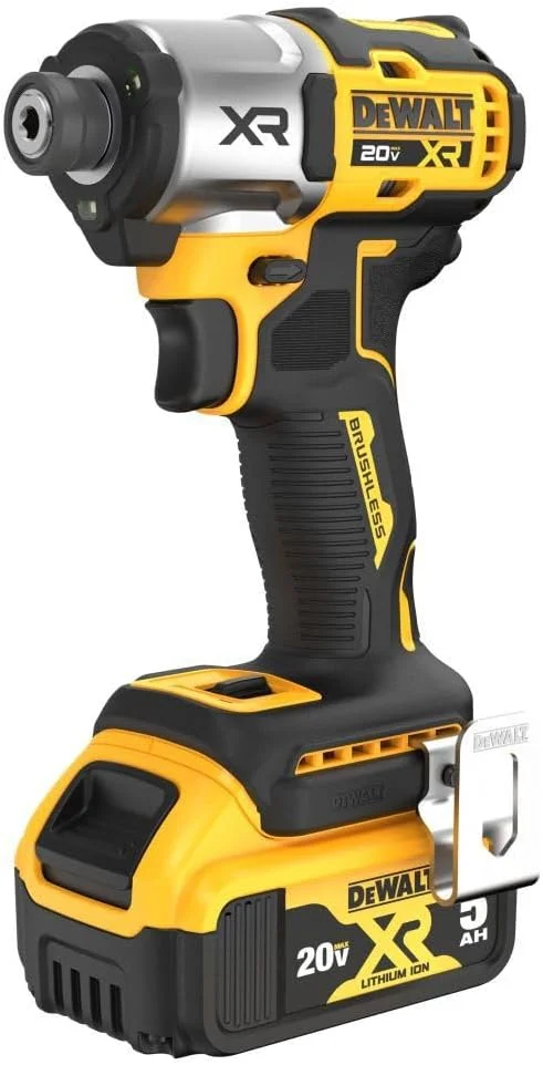 دریل پیچ گوشتی ضربه ای 20 ولت ماکس DEWALT، بی سیم، 3 سرعته، به همراه باتری و شارژر (DCF845P1)