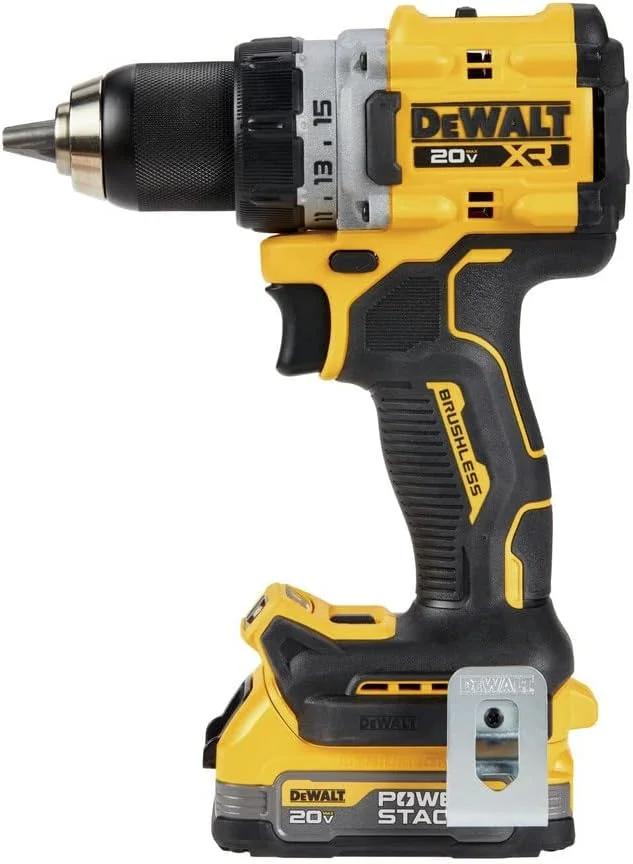 دریل/پیچ گوشتی شارژی جمع و جور DEWALT 20V MAX* XR با باتری های POWERSTACK (DCD800D1E1)