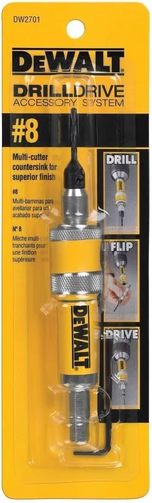 دوالت Dw2701 8 دریل فلیپ درایو واحد کامل، زرد