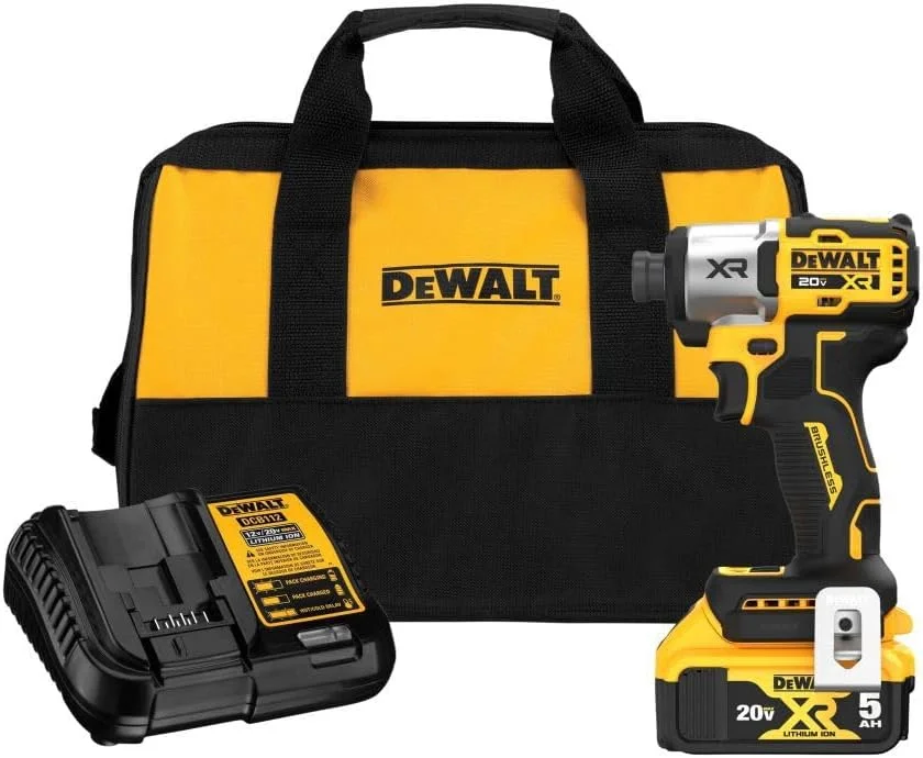 دریل پیچ گوشتی ضربه ای 20 ولت ماکس DEWALT، بی سیم، 3 سرعته، به همراه باتری و شارژر (DCF845P1) دریل پیچ گوشتی ضربه ای 20 ولت ماکس DEWALT، بی سیم، 3 سرعته، به همراه باتری و شارژر (DCF845P1)