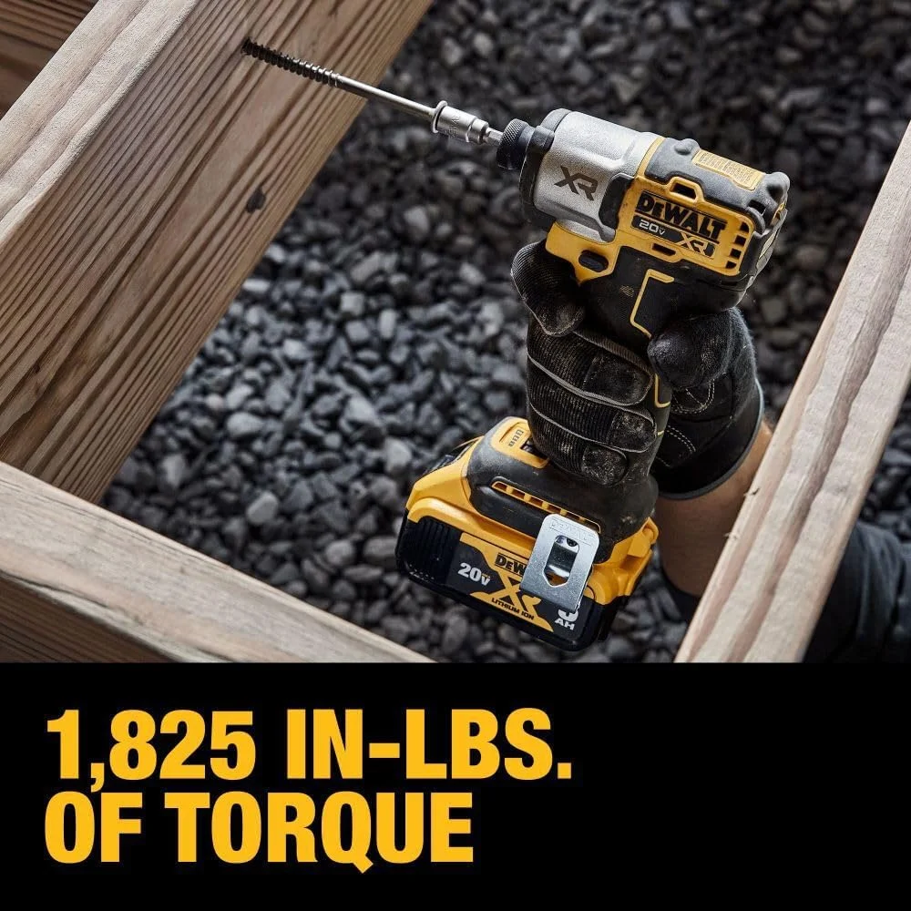 دریل پیچ گوشتی ضربه ای 20 ولت ماکس DEWALT، بی سیم، 3 سرعته، به همراه باتری و شارژر (DCF845P1) دریل پیچ گوشتی ضربه ای 20 ولت ماکس DEWALT، بی سیم، 3 سرعته، به همراه باتری و شارژر (DCF845P1)