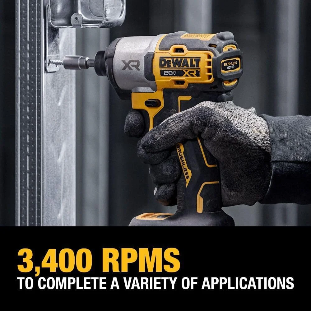 دریل پیچ گوشتی ضربه ای 20 ولت ماکس DEWALT، بی سیم، 3 سرعته، به همراه باتری و شارژر (DCF845P1) دریل پیچ گوشتی ضربه ای 20 ولت ماکس DEWALT، بی سیم، 3 سرعته، به همراه باتری و شارژر (DCF845P1)