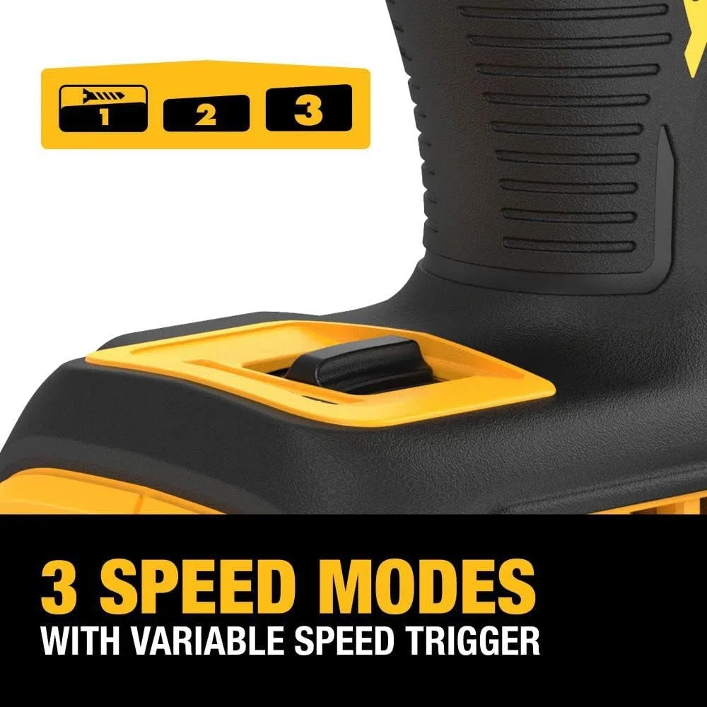 دریل پیچ گوشتی ضربه ای 20 ولت ماکس DEWALT، بی سیم، 3 سرعته، به همراه باتری و شارژر (DCF845P1) دریل پیچ گوشتی ضربه ای 20 ولت ماکس DEWALT، بی سیم، 3 سرعته، به همراه باتری و شارژر (DCF845P1)