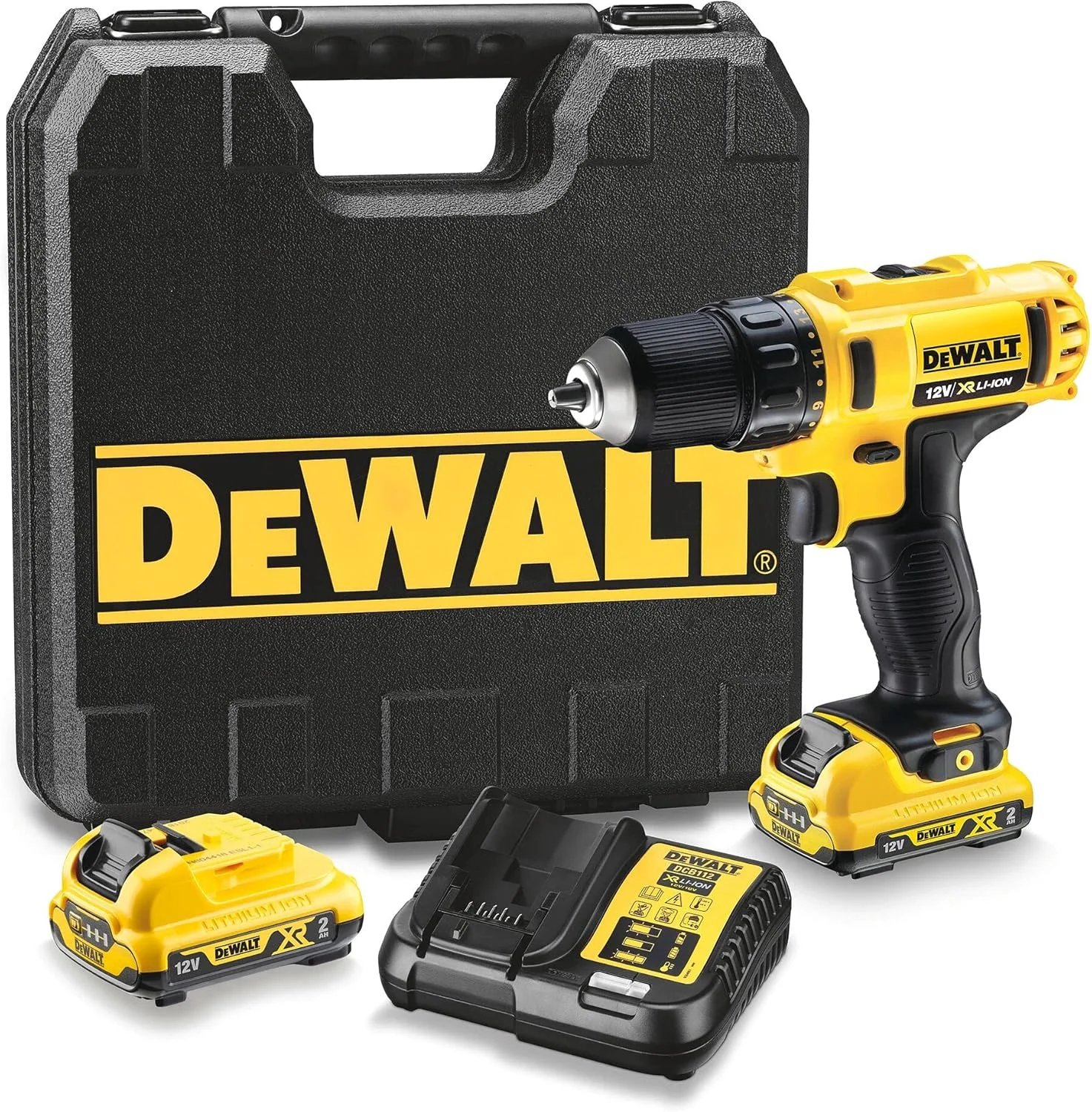 دریل پیچ گوشتی شارژی دیوالت مدل DCD710D2-QW ولتاژ 12/2.0 آمپر