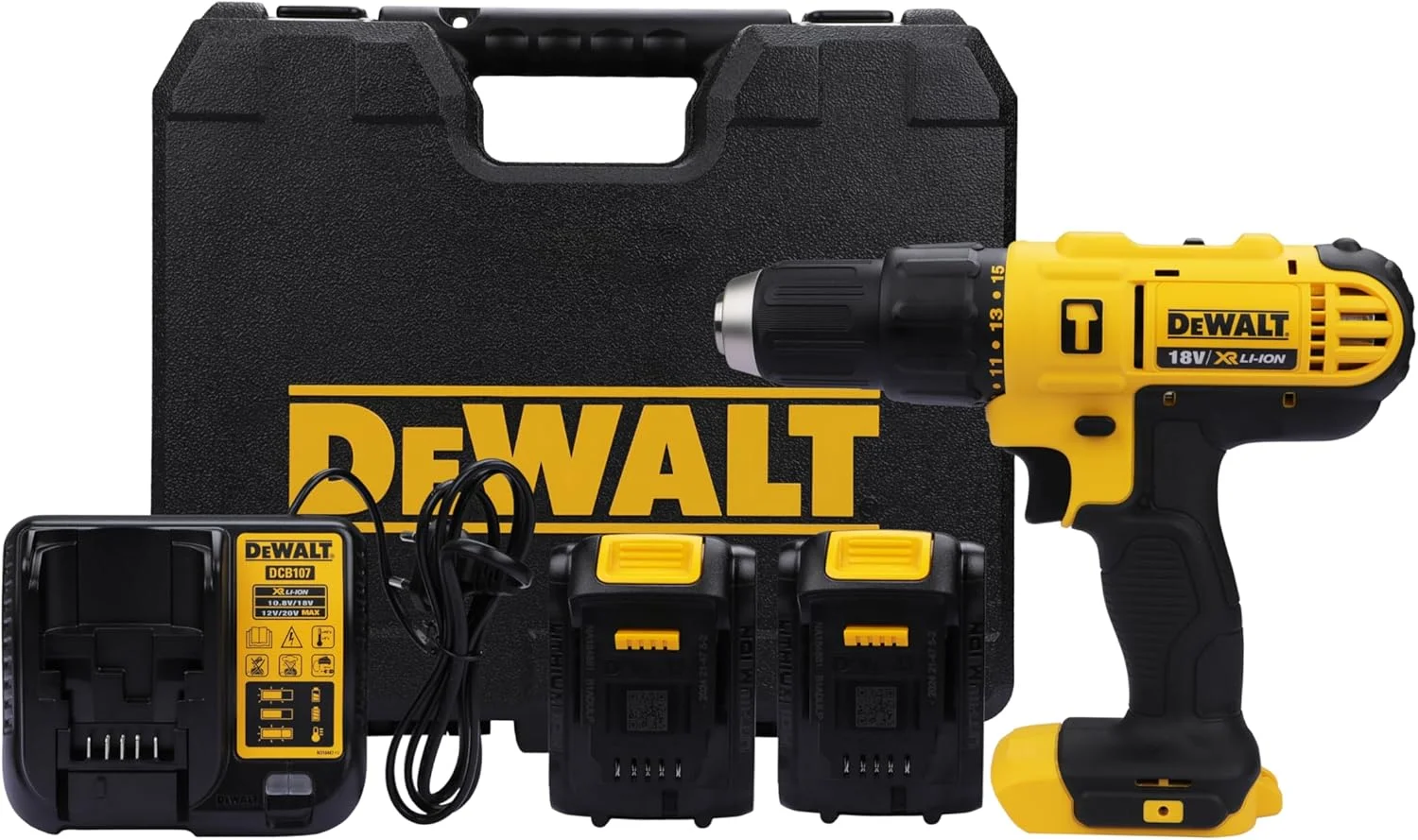 دریل شارژی 18 ولت DeWALT مدل DCD776C2، مشکی