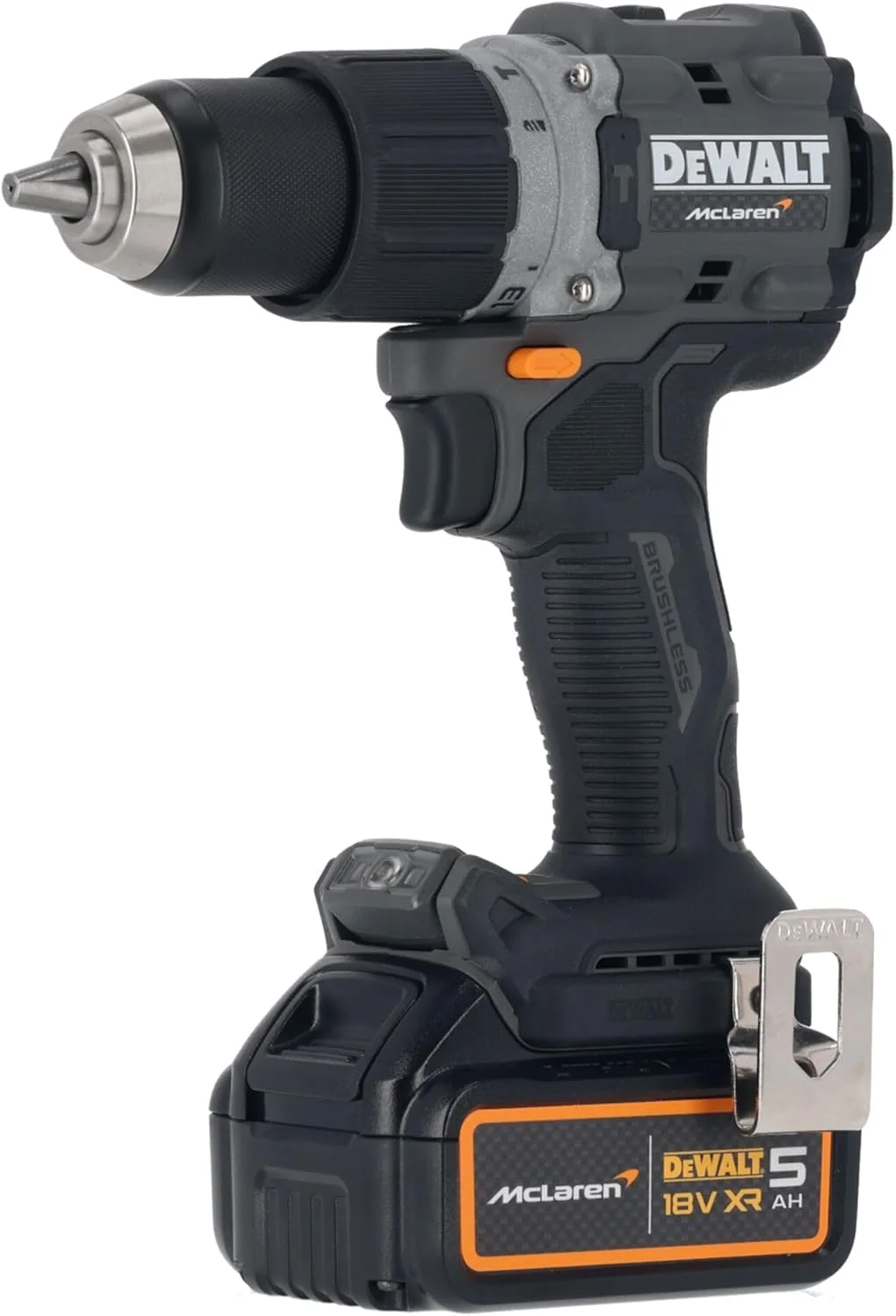 دریل چکشی شارژی براشلس دیوالت مدل DCD85MP2T McLaren F1 18V XR به همراه 2 عدد باتری 5 آمپر، شارژر و کیف دریل چکشی شارژی براشلس دیوالت مدل DCD85MP2T McLaren F1 18V XR به همراه 2 عدد باتری 5 آمپر، شارژر و کیف