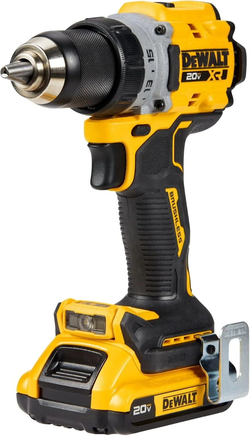 دریل پیچ گوشتی شارژی براشلس دیوالت مدل DCD800D2 20V MAX XR با باتری لیتیوم-یون 1/2 اینچ به همراه 2 عدد باتری (2 آمپر ساعت)