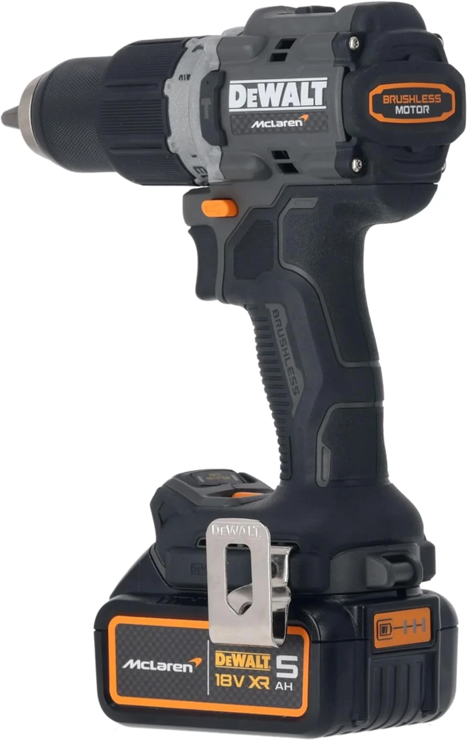 دریل چکشی شارژی براشلس دیوالت مدل DCD85MP2T McLaren F1 18V XR به همراه 2 عدد باتری 5 آمپر، شارژر و کیف دریل چکشی شارژی براشلس دیوالت مدل DCD85MP2T McLaren F1 18V XR به همراه 2 عدد باتری 5 آمپر، شارژر و کیف