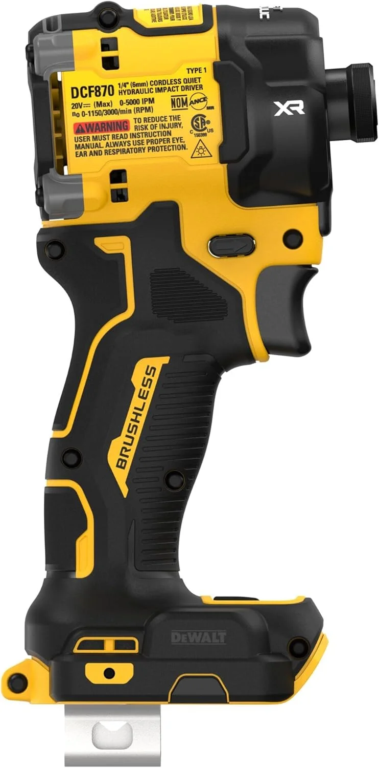 دریل ضربه ای هیدرولیک بی سیم 1/4 اینچی DEWALT 20V MAX XR، فقط ابزار (DCF870B) دریل ضربه ای هیدرولیک بی سیم 1/4 اینچی DEWALT 20V MAX XR، فقط ابزار (DCF870B)
