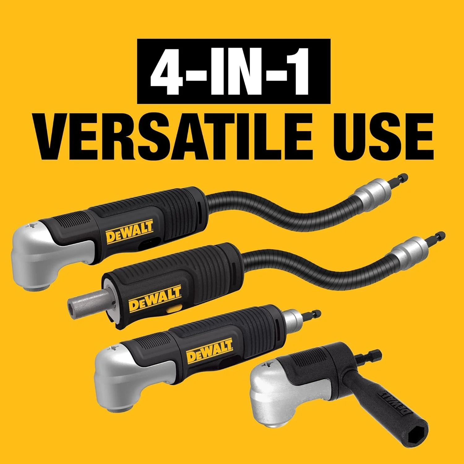 آداپتور دریل زاویه راست Dewalt، Flextorq، سیستم 4 در 1، جمع و جور، شفت انعطاف پذیر مستقیم، 12 اینچ (Dwamrasetft) آداپتور دریل زاویه راست Dewalt، Flextorq، سیستم 4 در 1، جمع و جور، شفت انعطاف پذیر مستقیم، 12 اینچ (Dwamrasetft)