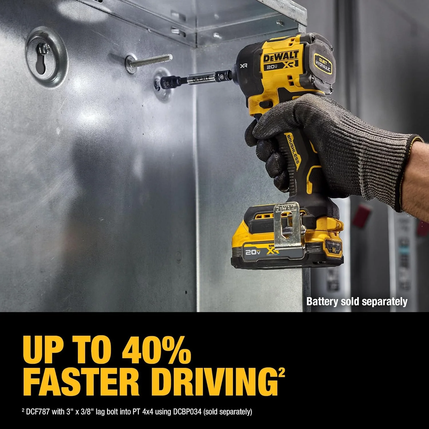 دریل ضربه ای هیدرولیک بی سیم 1/4 اینچی DEWALT 20V MAX XR، فقط ابزار (DCF870B) دریل ضربه ای هیدرولیک بی سیم 1/4 اینچی DEWALT 20V MAX XR، فقط ابزار (DCF870B)